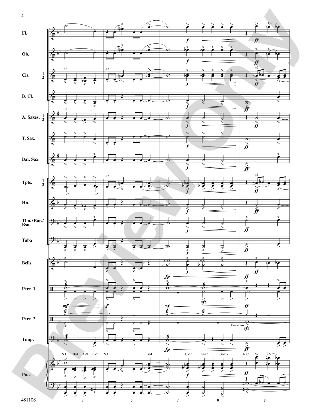 Escape from Thunder Mountain: Concert Band Conductor Score & Parts