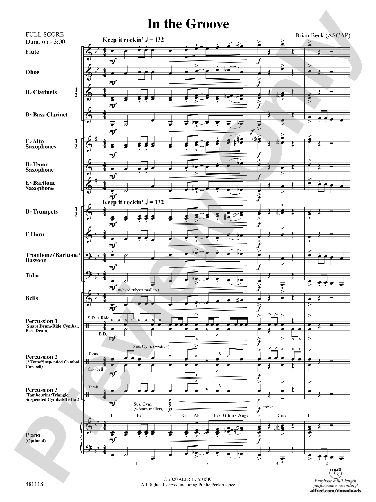In the Groove: Concert Band Conductor Score & Parts
