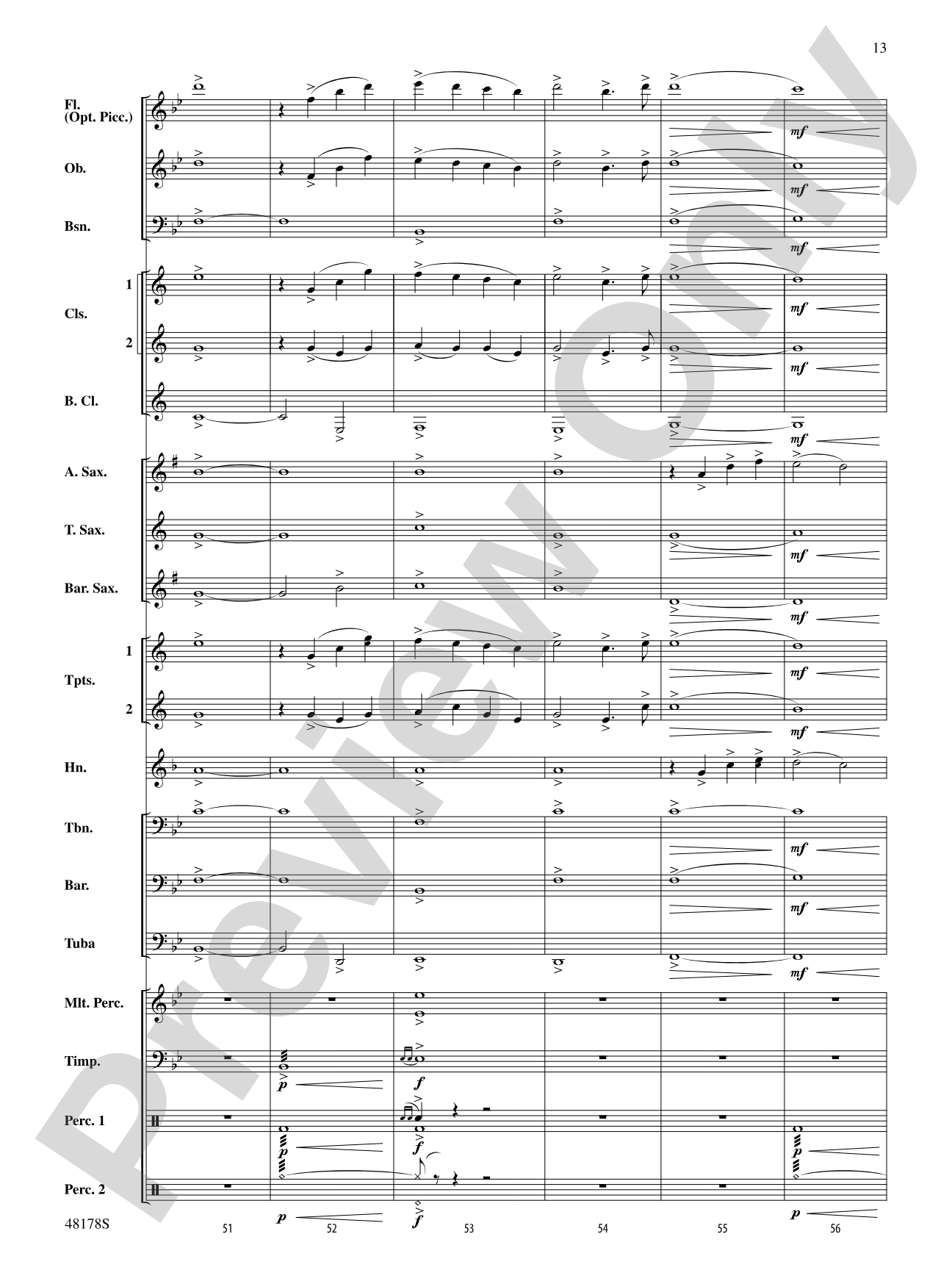 Shine Bright: Concert Band Conductor Score & Parts