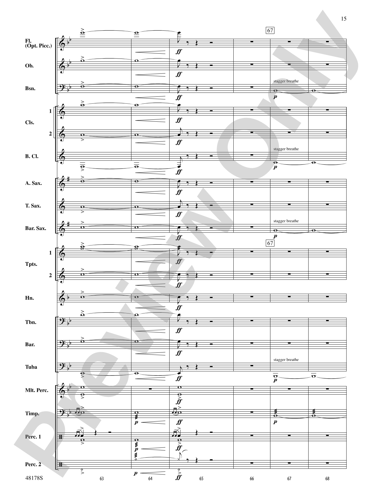 Shine Bright: Concert Band Conductor Score & Parts