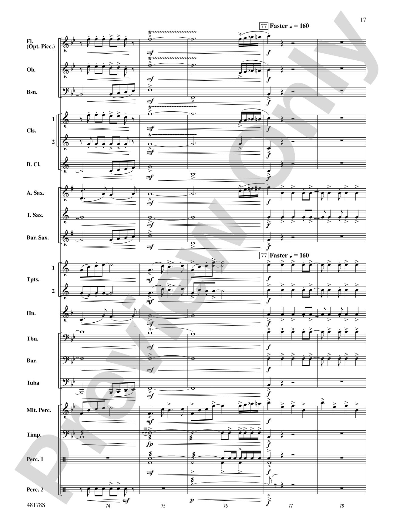 Shine Bright: Concert Band Conductor Score & Parts