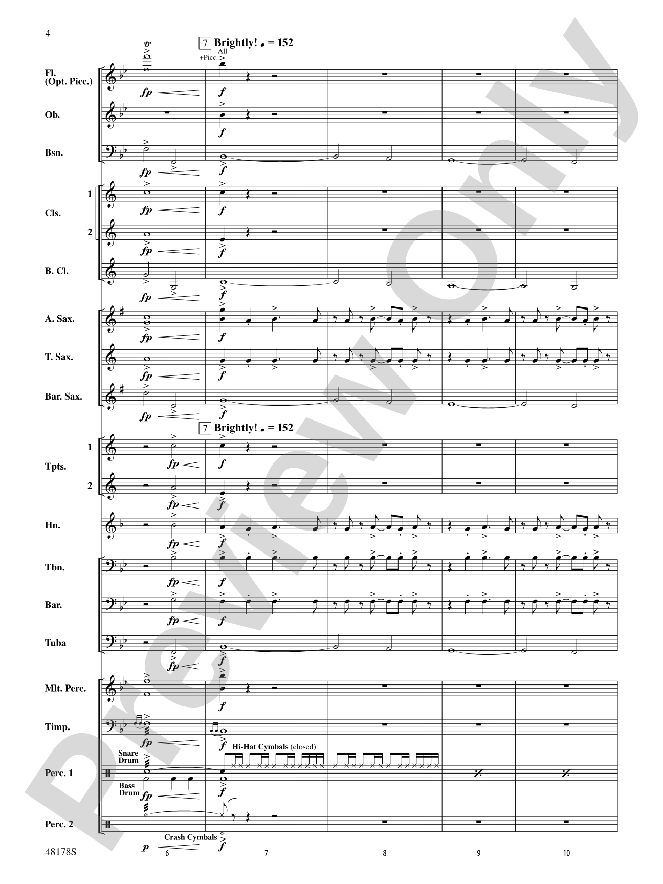 Shine Bright: Concert Band Conductor Score & Parts