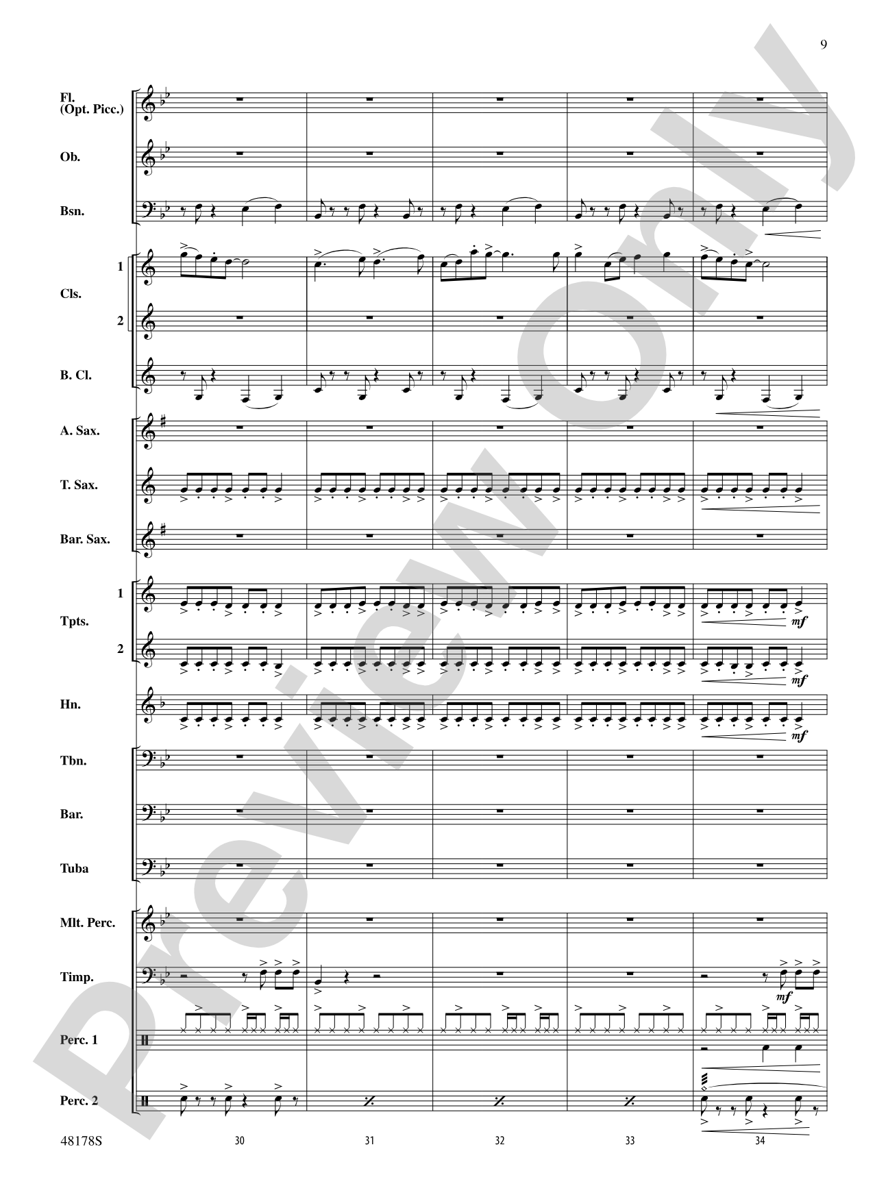 Shine Bright: Concert Band Conductor Score & Parts