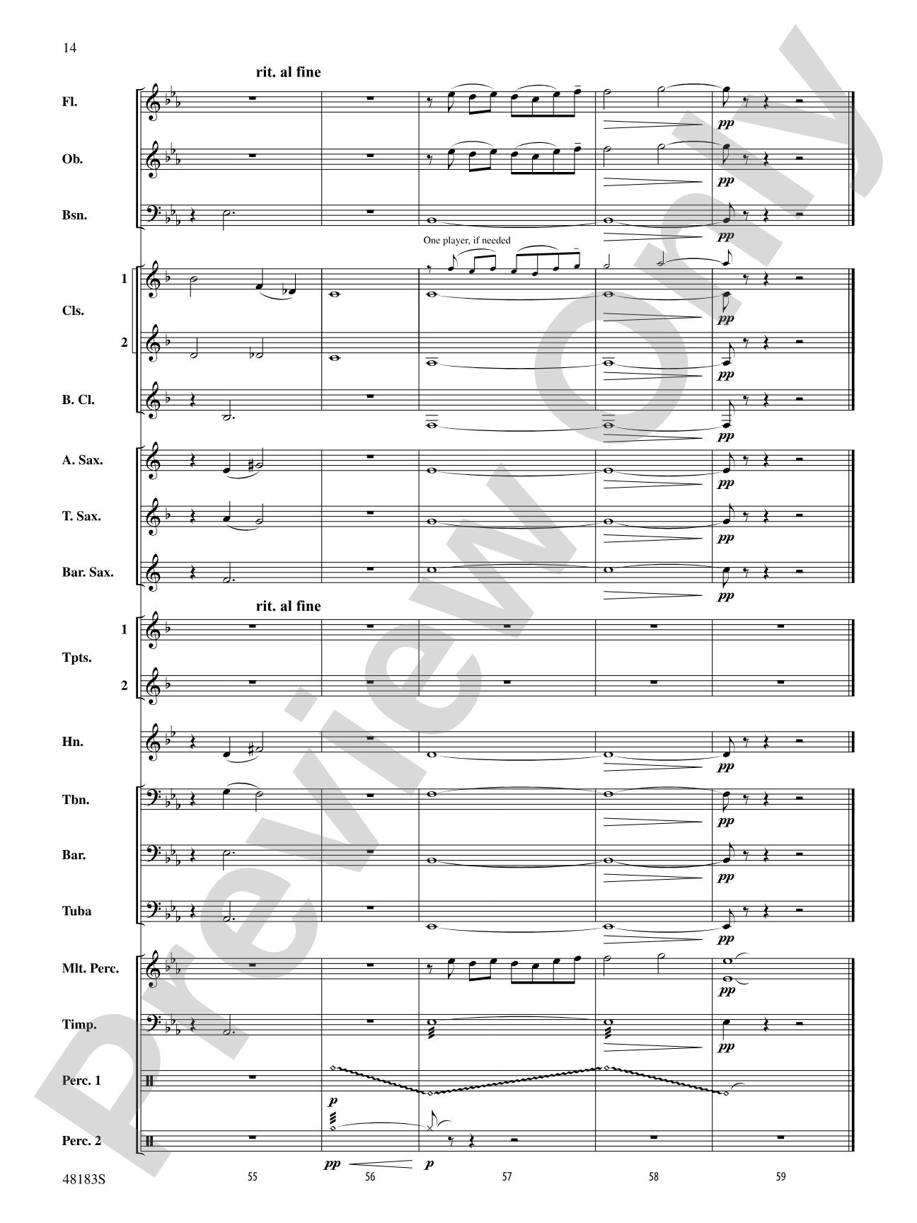 At the Break of Dawn: Concert Band Conductor Score & Parts