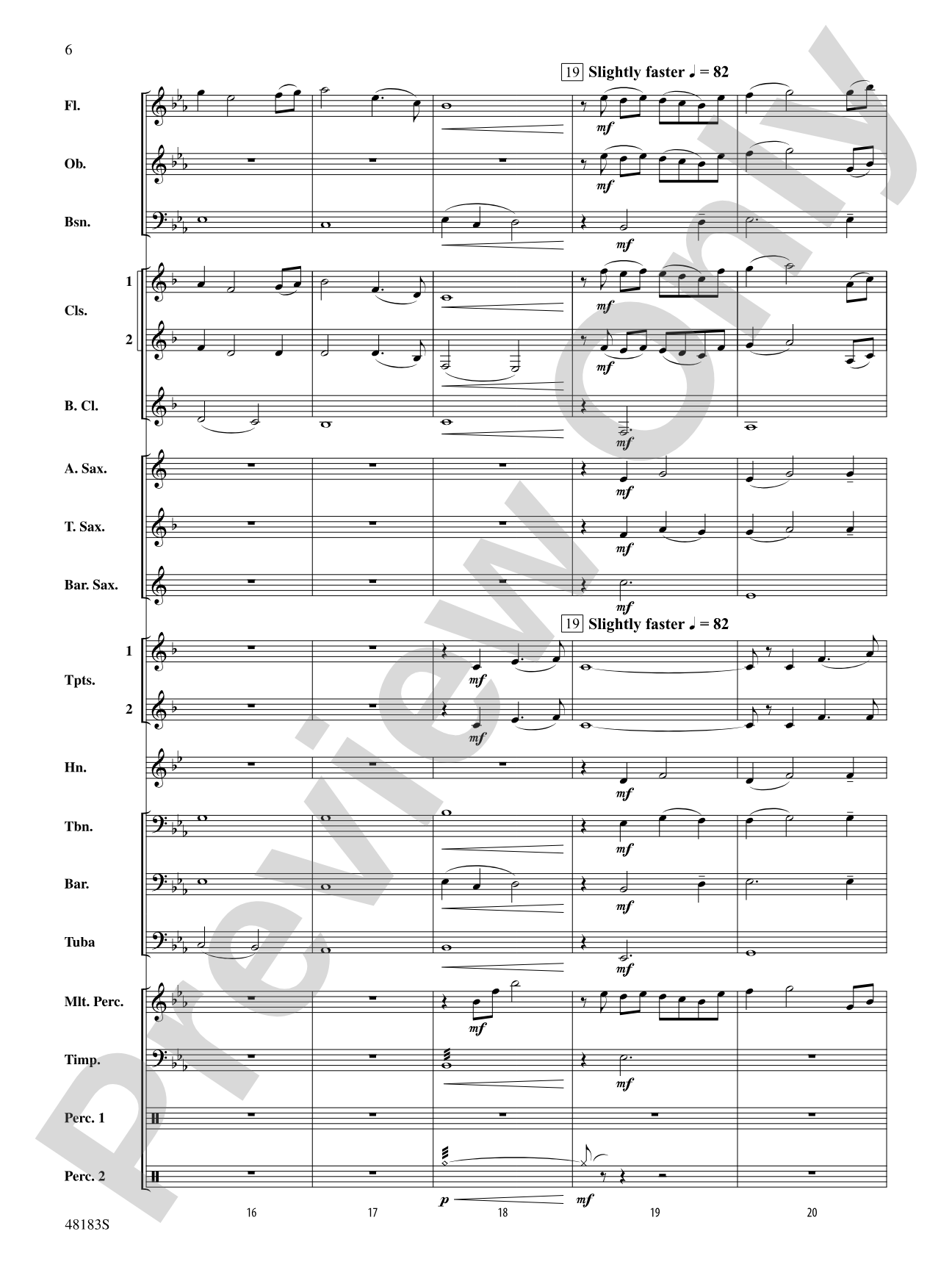 At the Break of Dawn: Concert Band Conductor Score & Parts