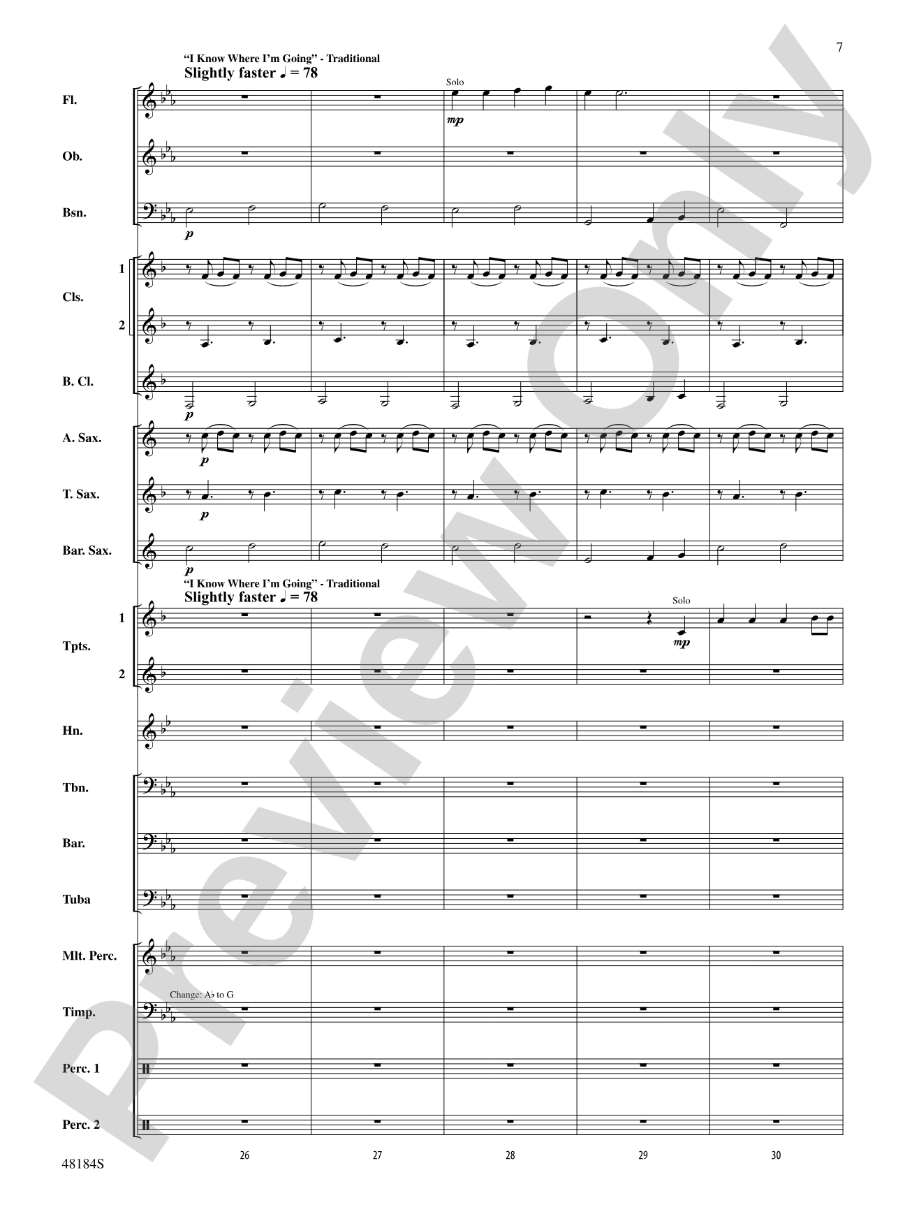 Beyond the Hedgerow: Concert Band Conductor Score & Parts