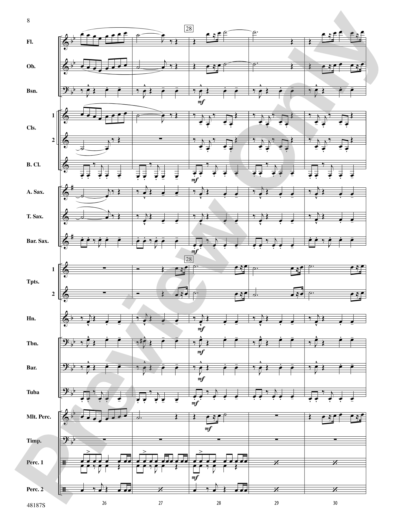 Fortaleza: Concert Band Conductor Score & Parts
