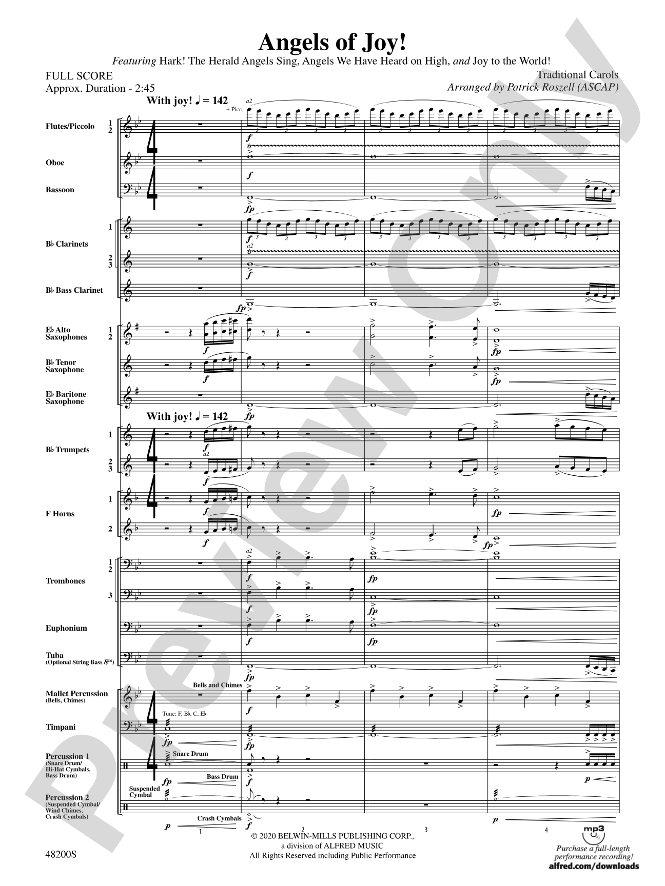 Angels of Joy!: Concert Band Conductor Score & Parts