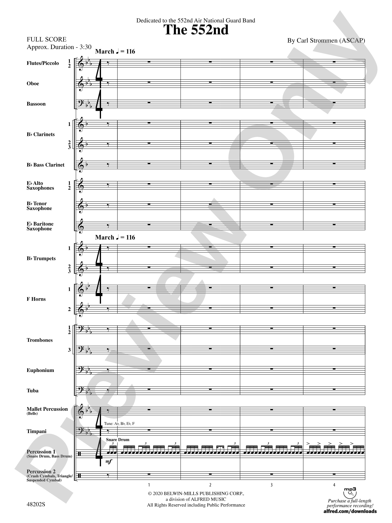 The 552nd: Concert Band Conductor Score & Parts