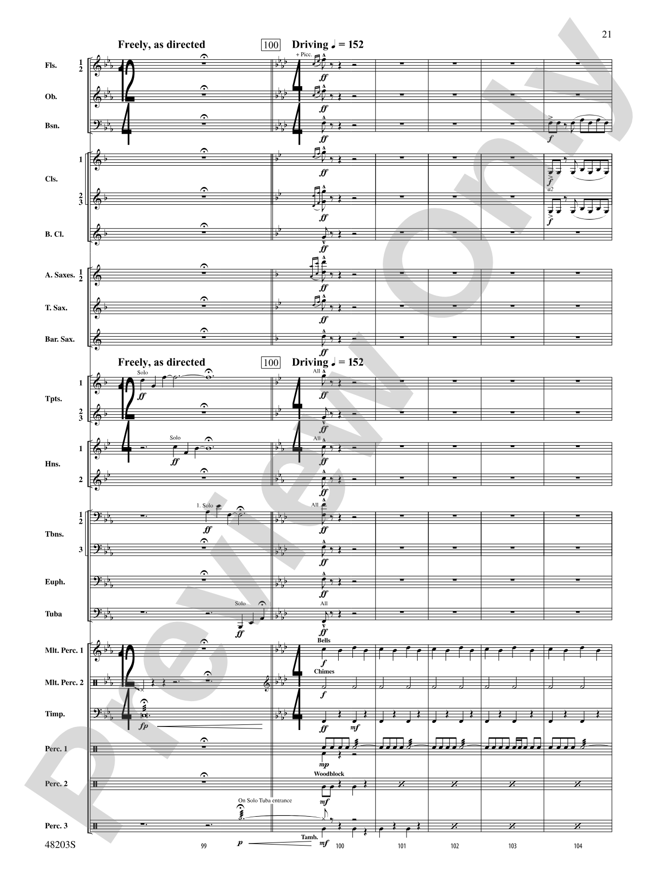 The Summoning: Concert Band Conductor Score & Parts