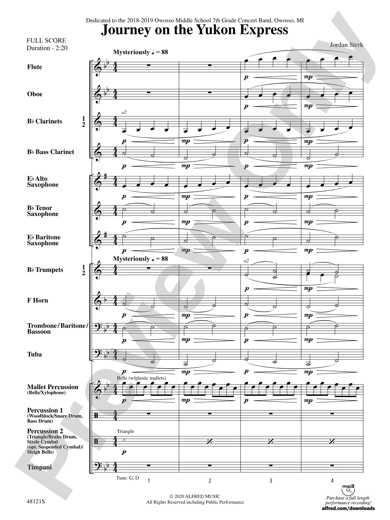 Journey on the Yukon Express: Concert Band Conductor Score & Parts