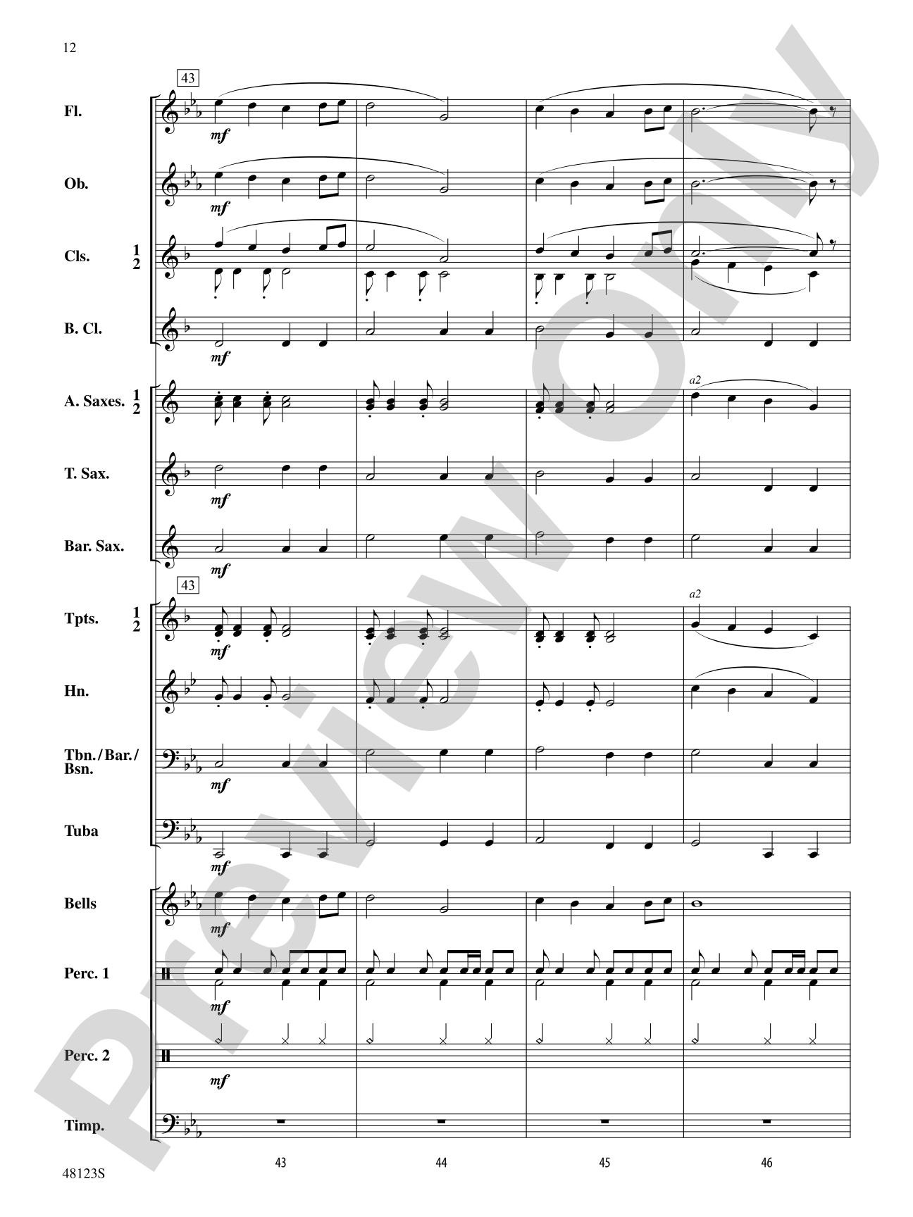 Pine Island March: Concert Band Conductor Score & Parts