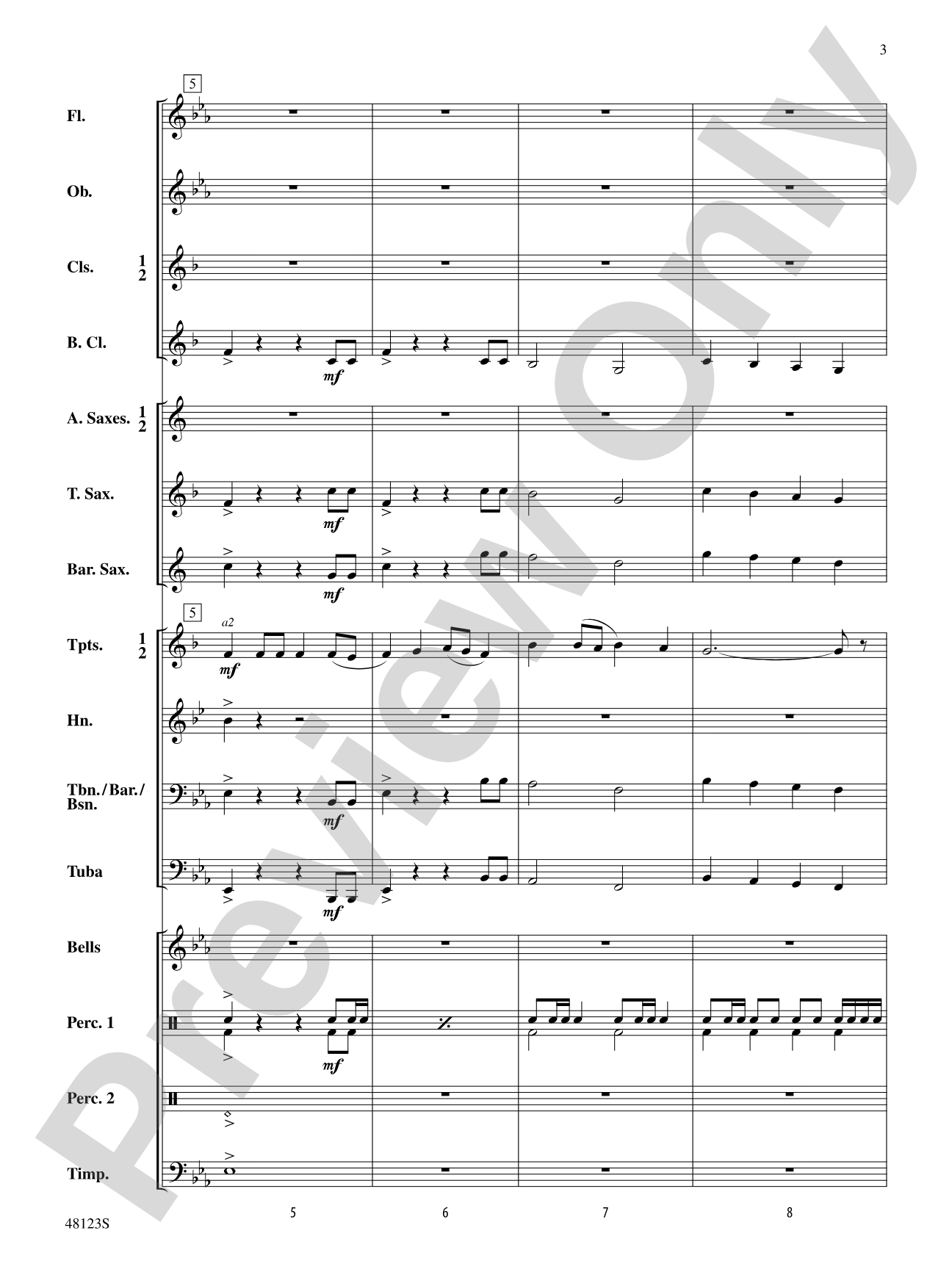 Pine Island March: Concert Band Conductor Score & Parts