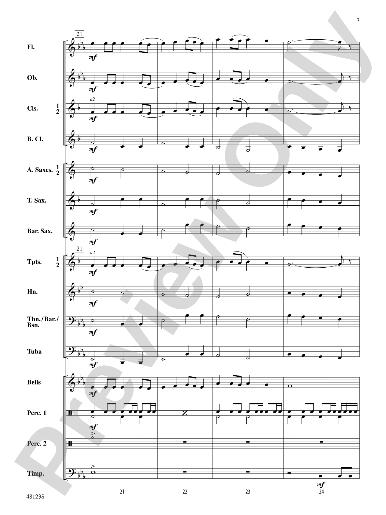 Pine Island March: Concert Band Conductor Score & Parts
