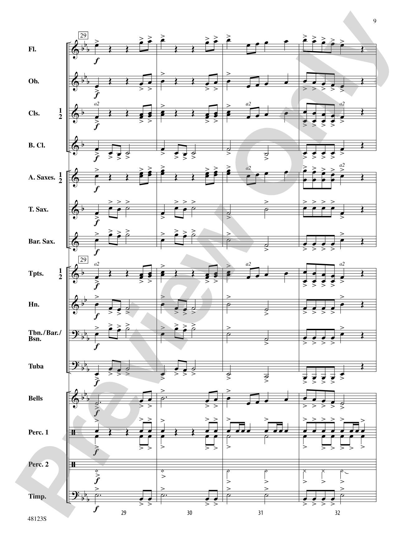 Pine Island March: Concert Band Conductor Score & Parts