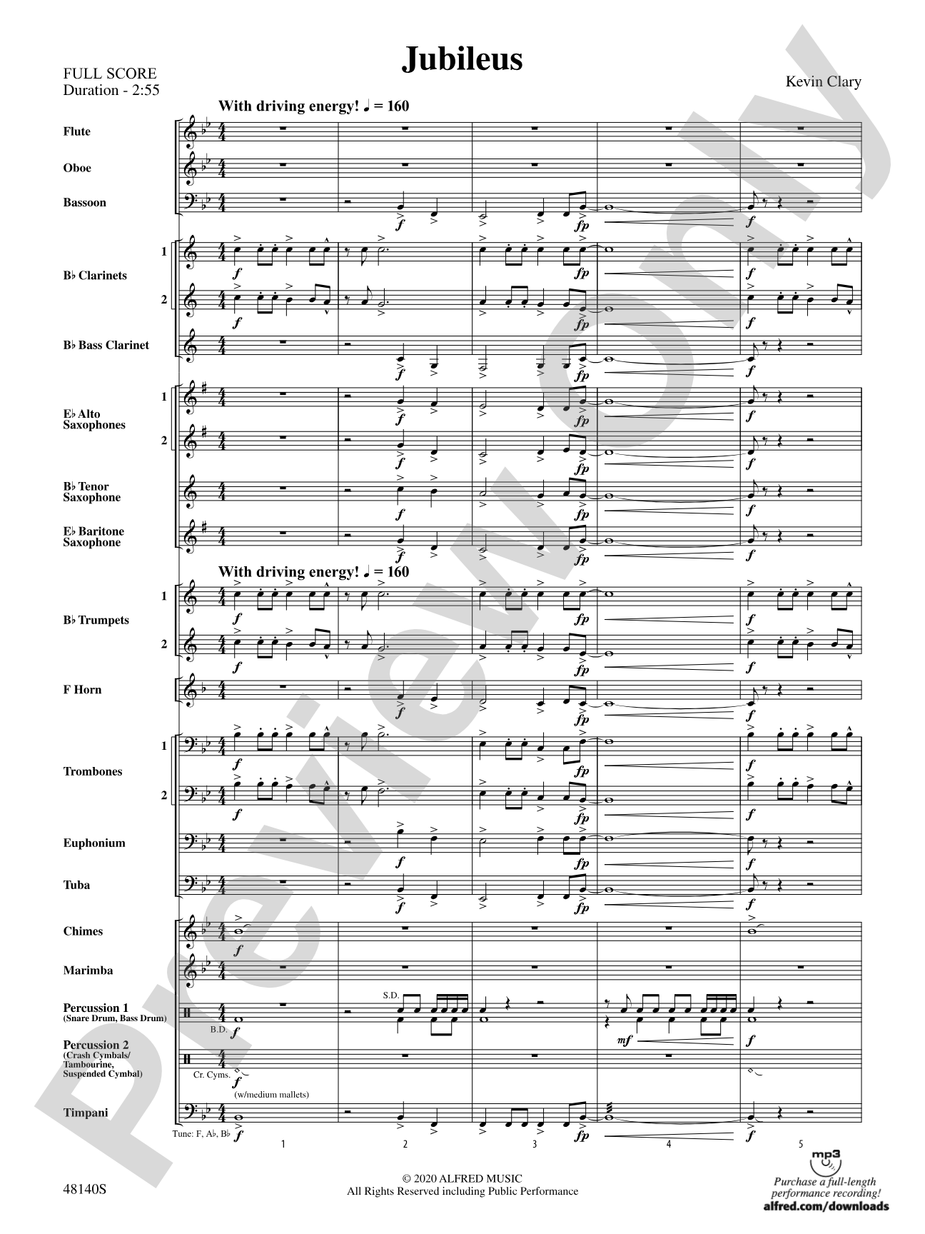 Jubileus: Concert Band Conductor Score & Parts