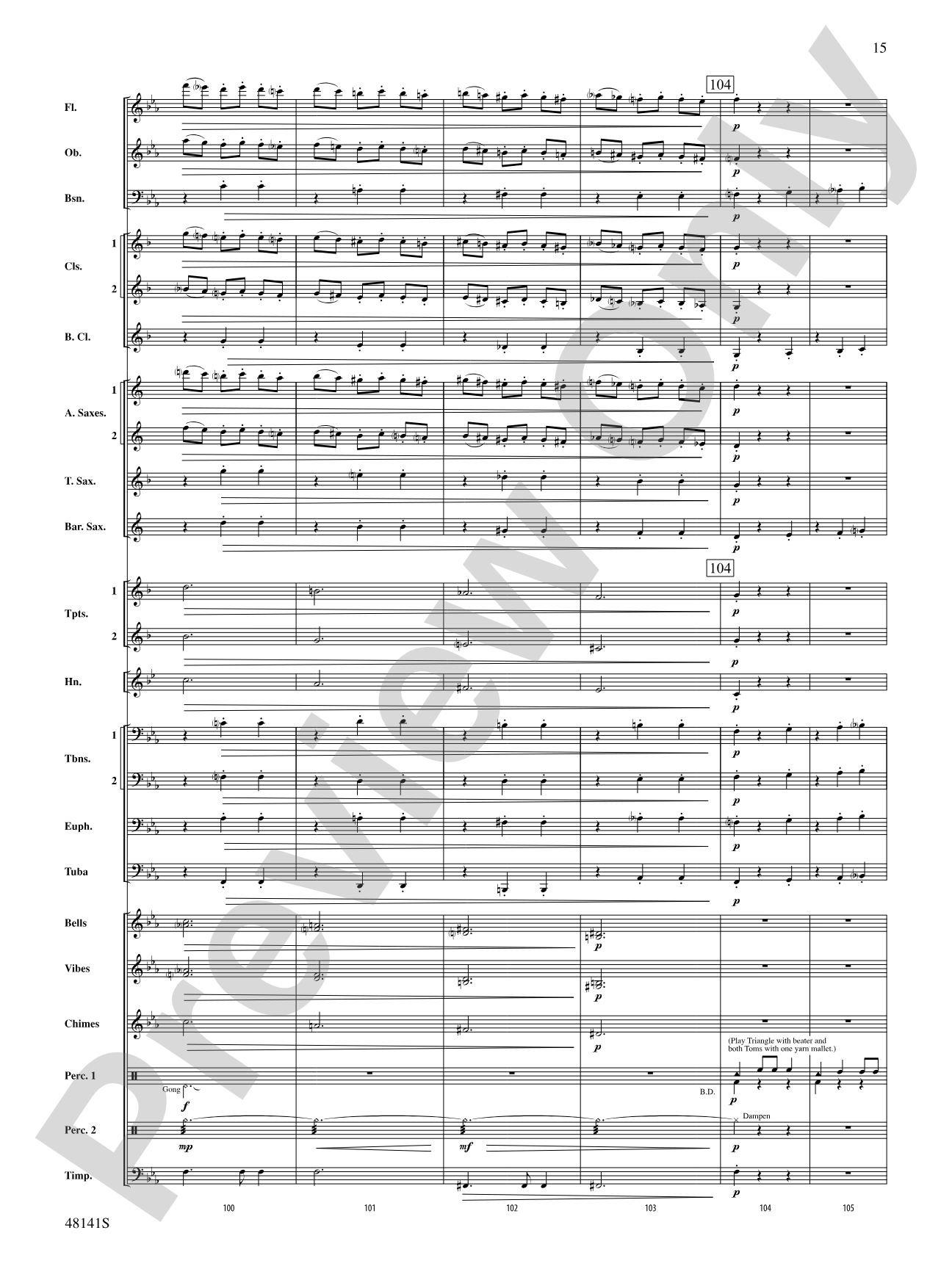 The Offerings of Nadab and Abihu: Concert Band Conductor Score & Parts