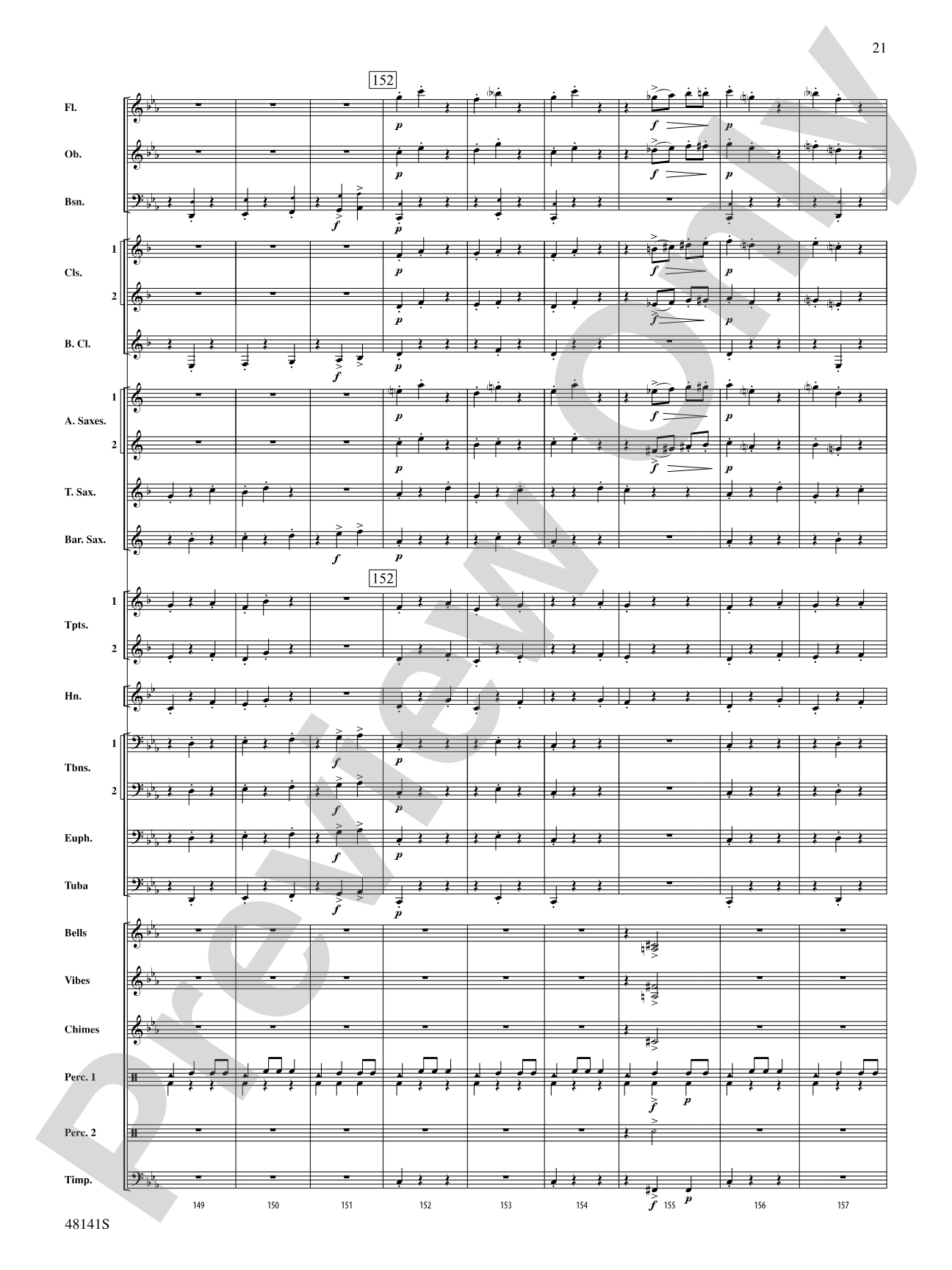 The Offerings of Nadab and Abihu: Concert Band Conductor Score & Parts