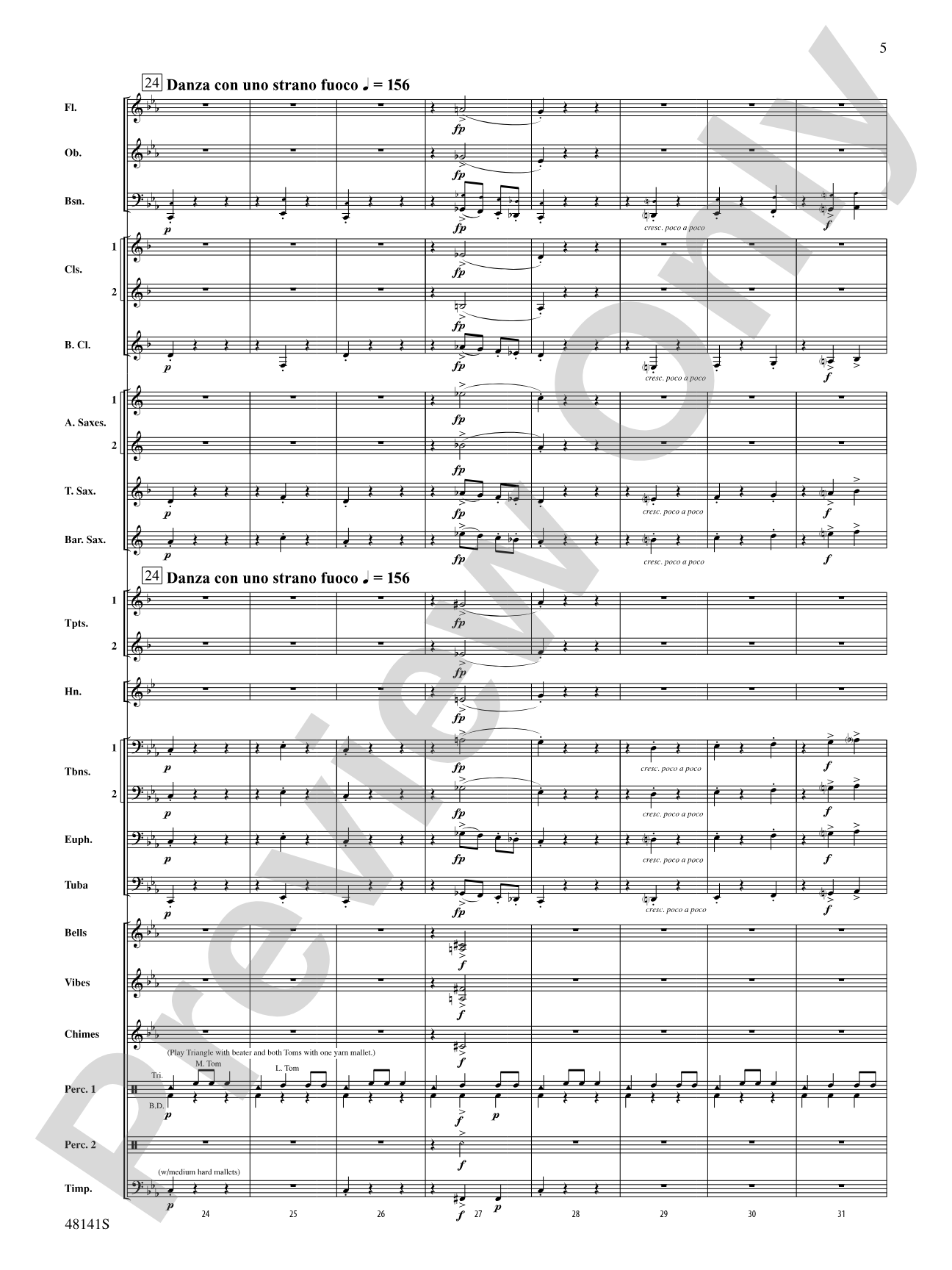 The Offerings of Nadab and Abihu: Concert Band Conductor Score & Parts