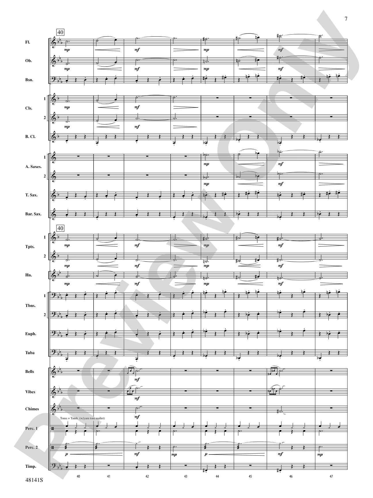 The Offerings of Nadab and Abihu: Concert Band Conductor Score & Parts