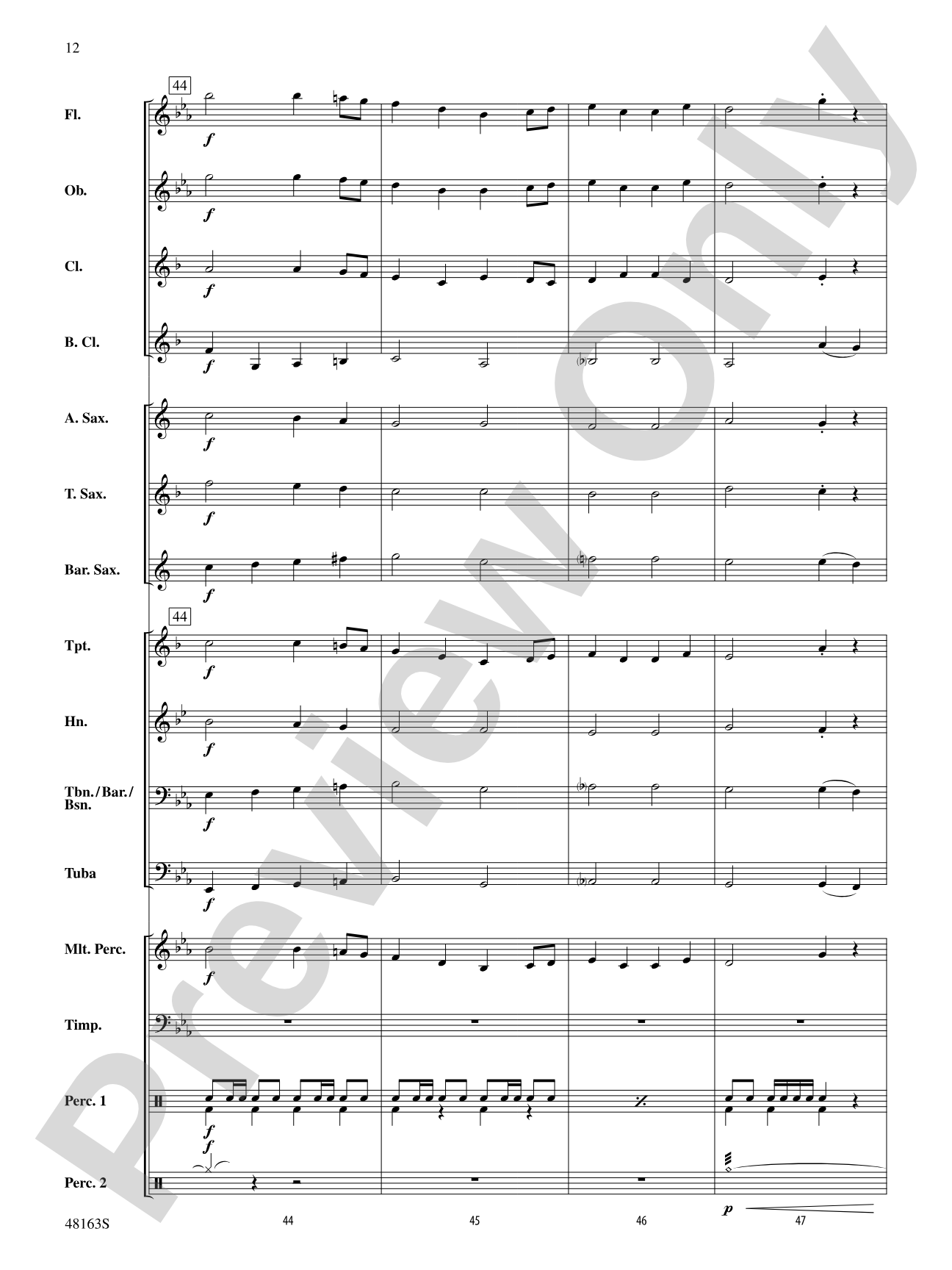 Christmas Holiday March: Score