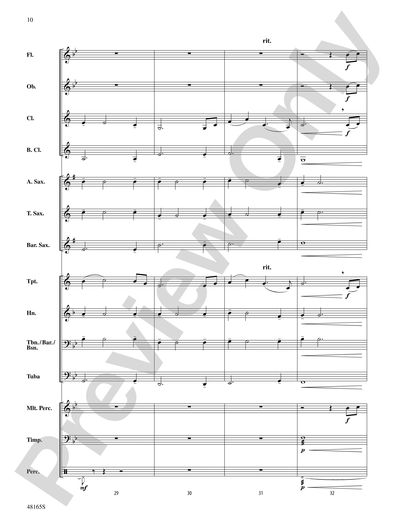 Down by the Salley Gardens: Concert Band Conductor Score & Parts