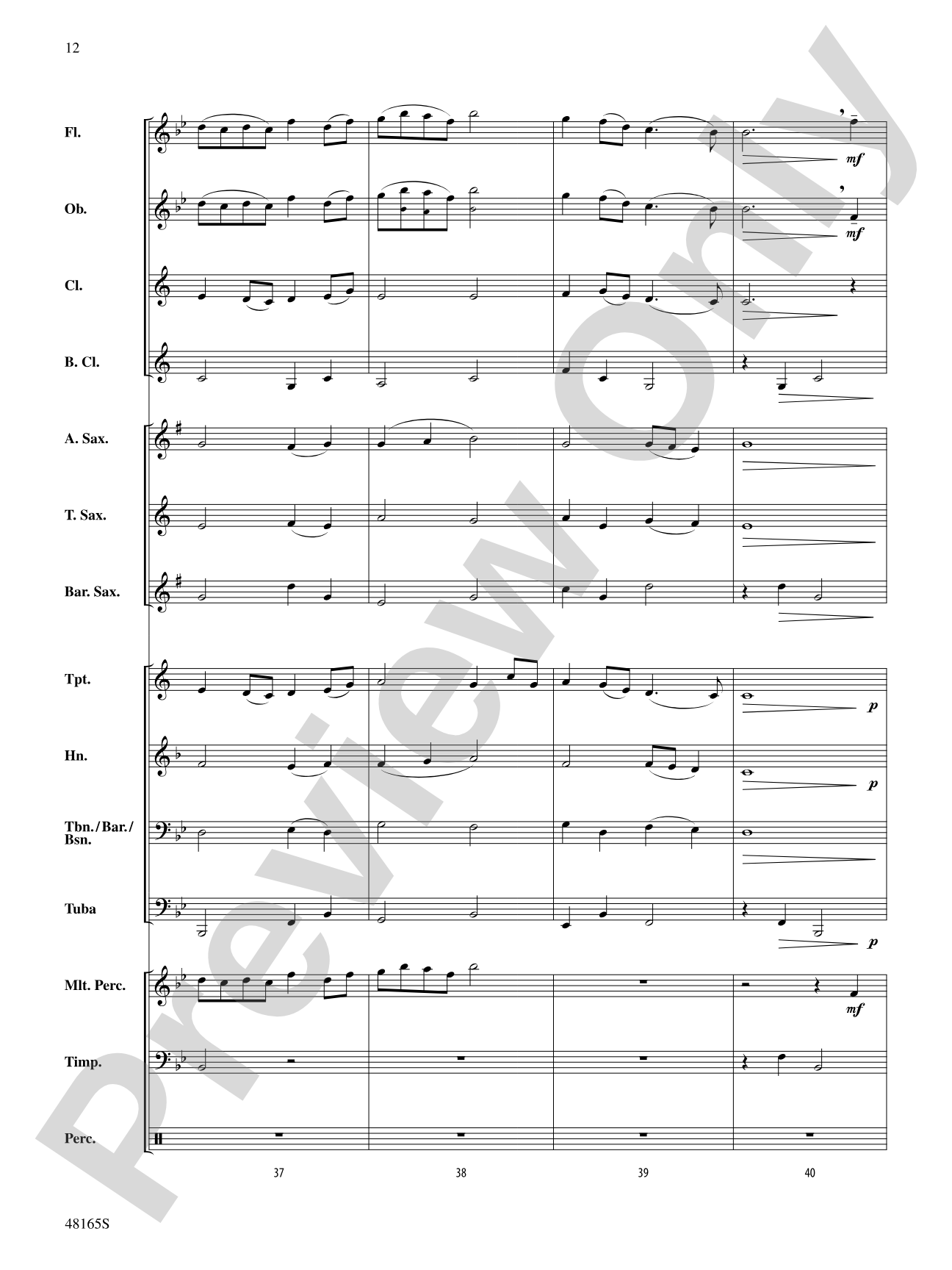 Down by the Salley Gardens: Concert Band Conductor Score & Parts