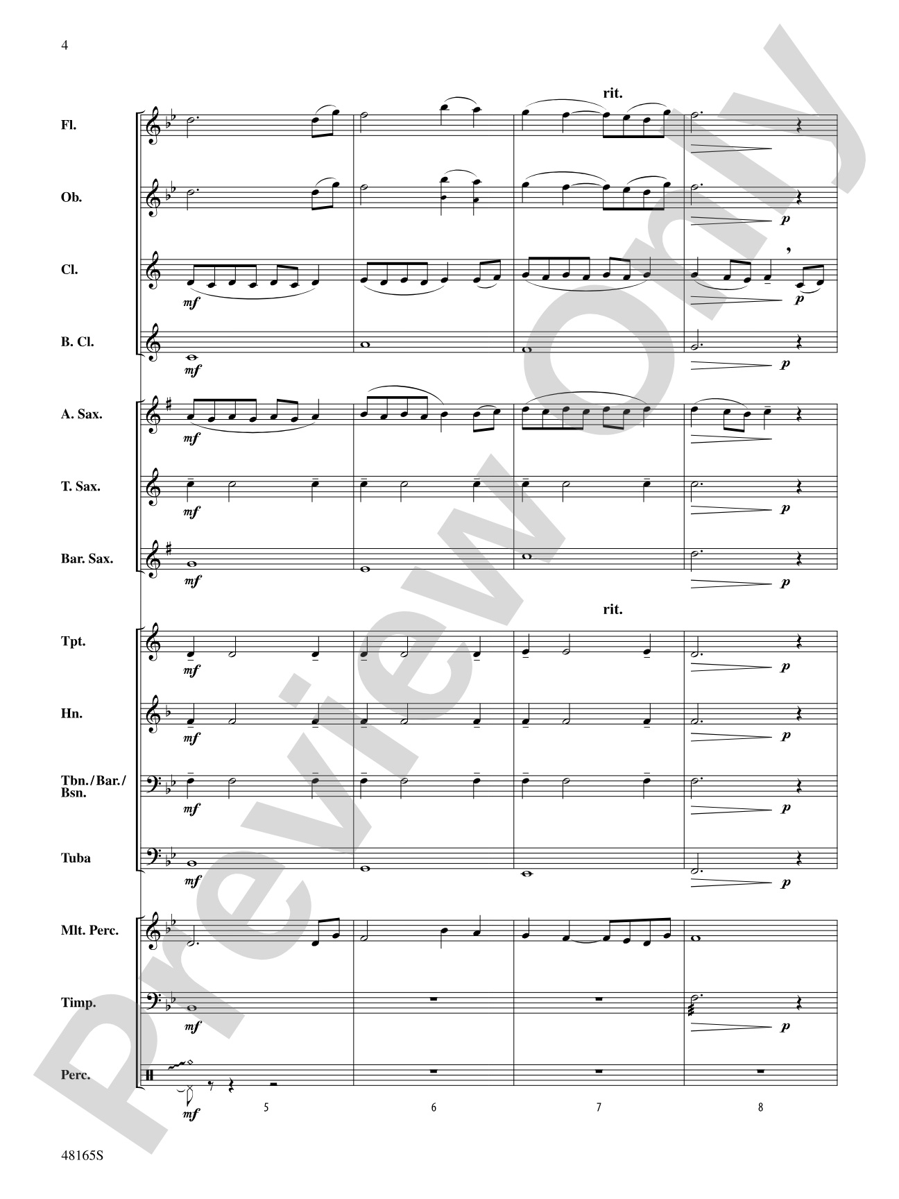 Down by the Salley Gardens: Concert Band Conductor Score & Parts