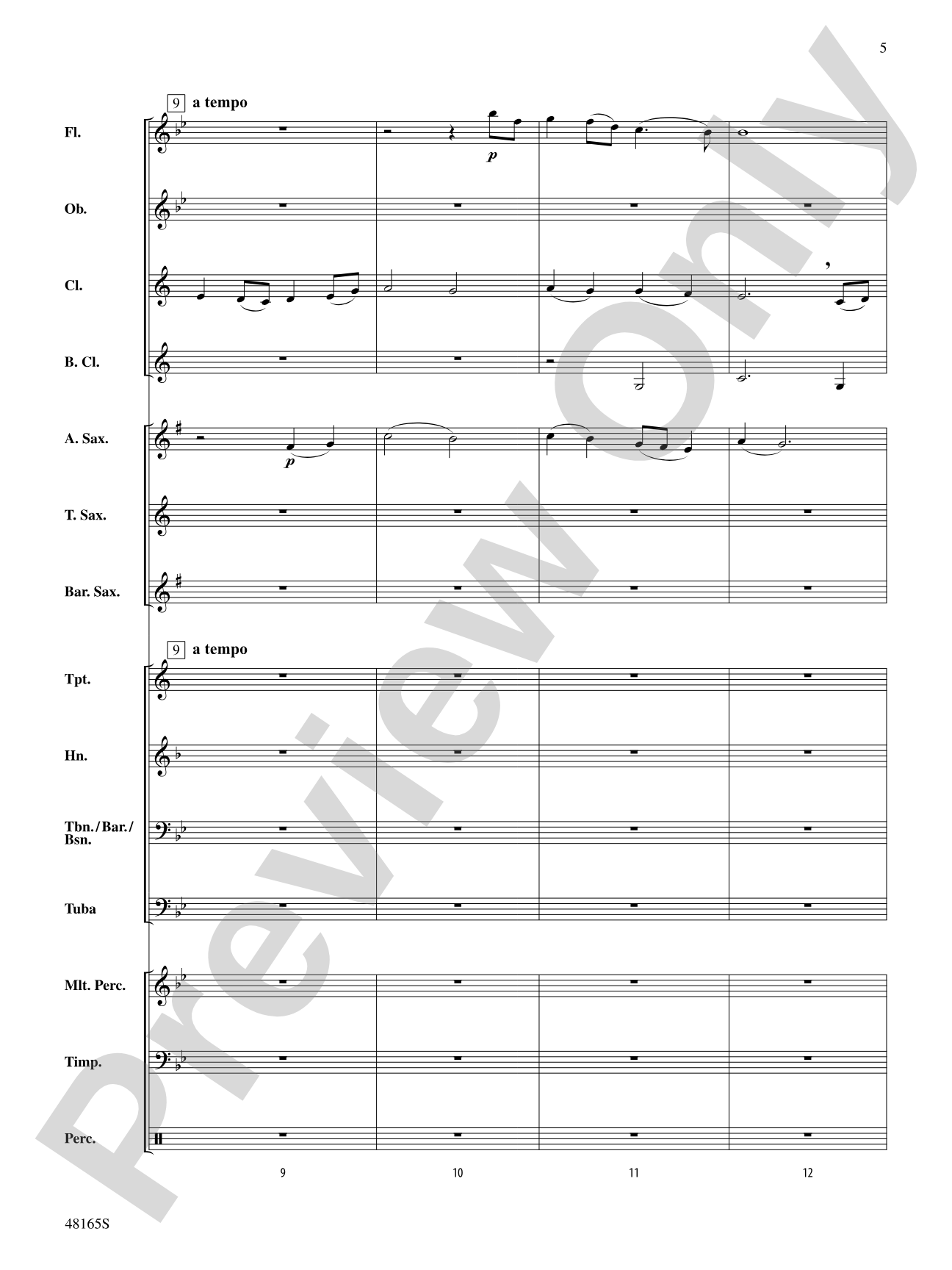 Down by the Salley Gardens: Concert Band Conductor Score & Parts