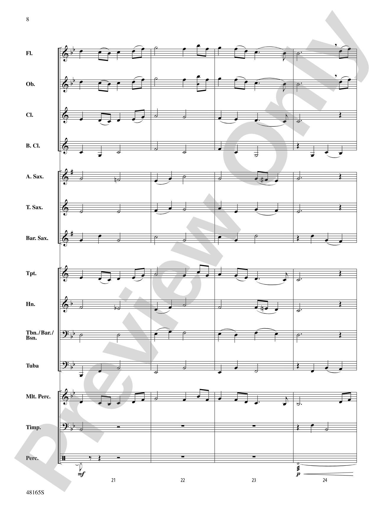 Down by the Salley Gardens: Concert Band Conductor Score & Parts