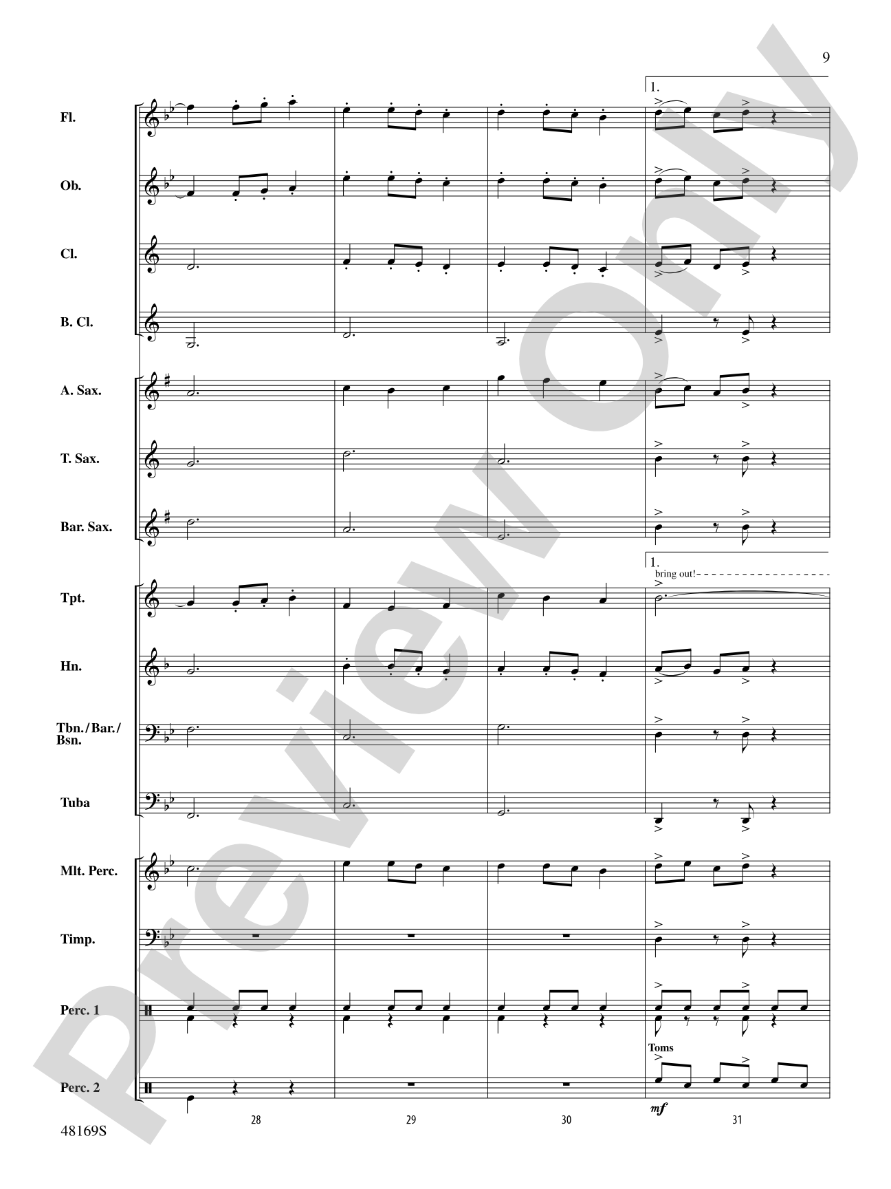 Residence of the Lords: Concert Band Conductor Score & Parts