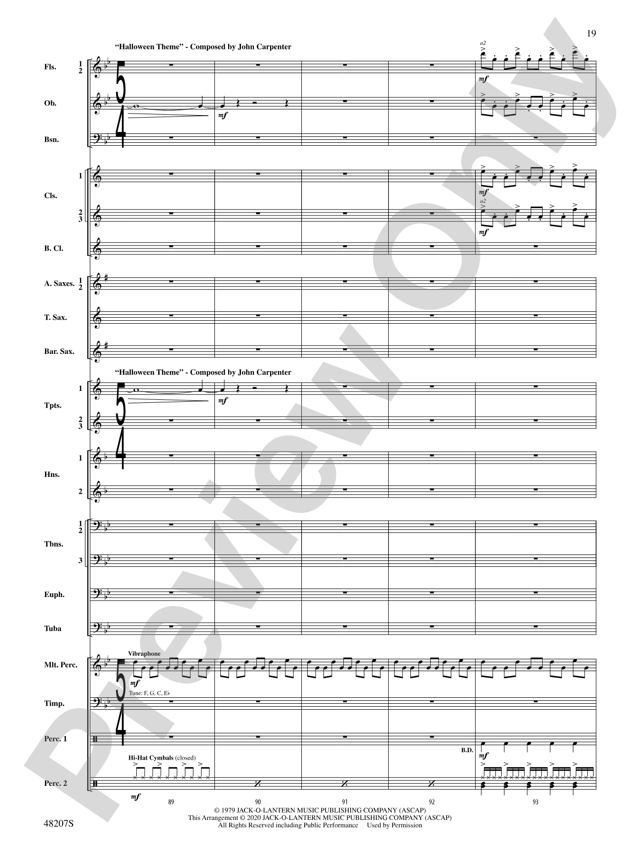 At the Movies: Haunted Nights: Concert Band Conductor Score & Parts
