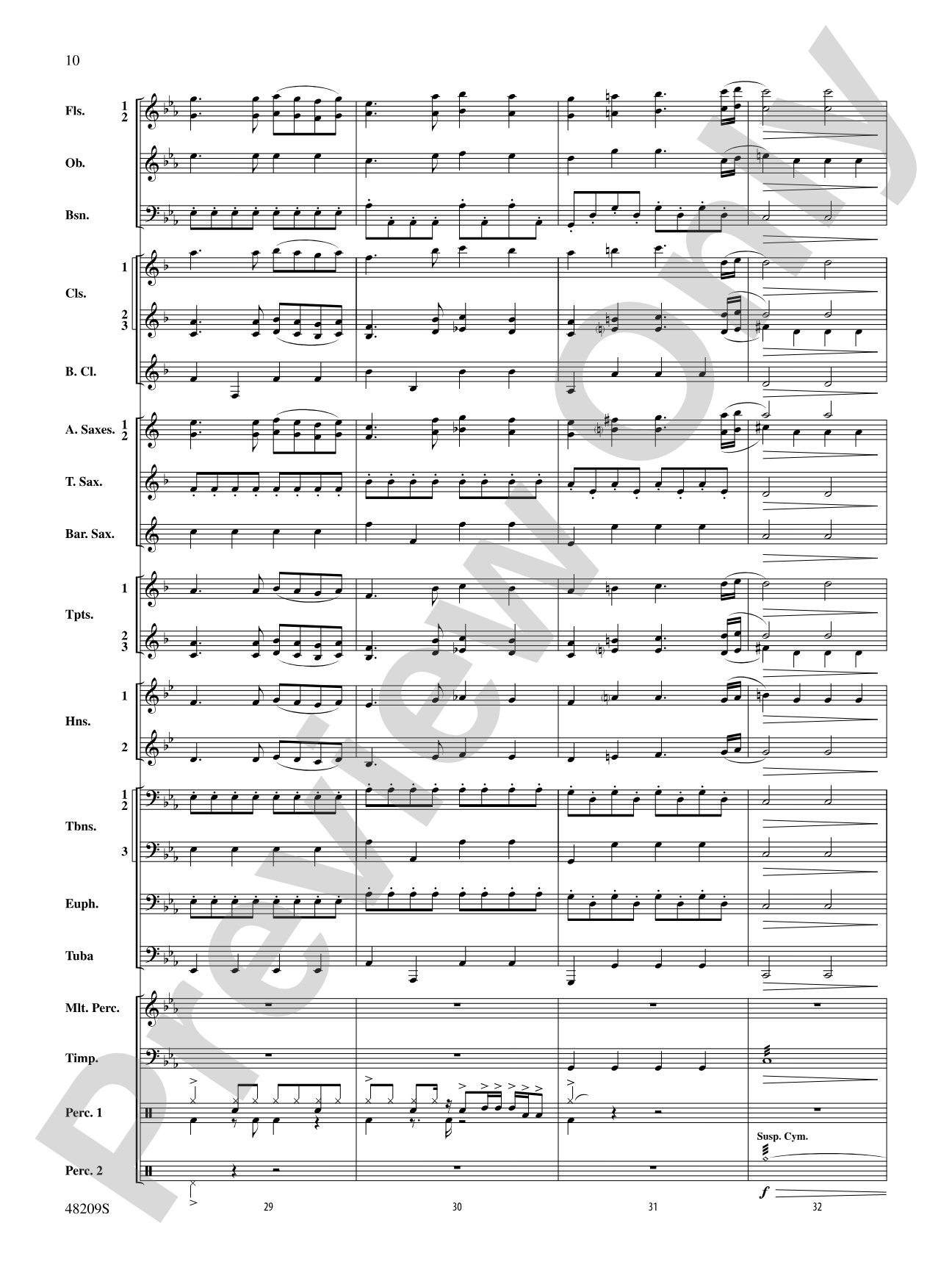 Midnight Christmas Eve: Concert Band Conductor Score & Parts
