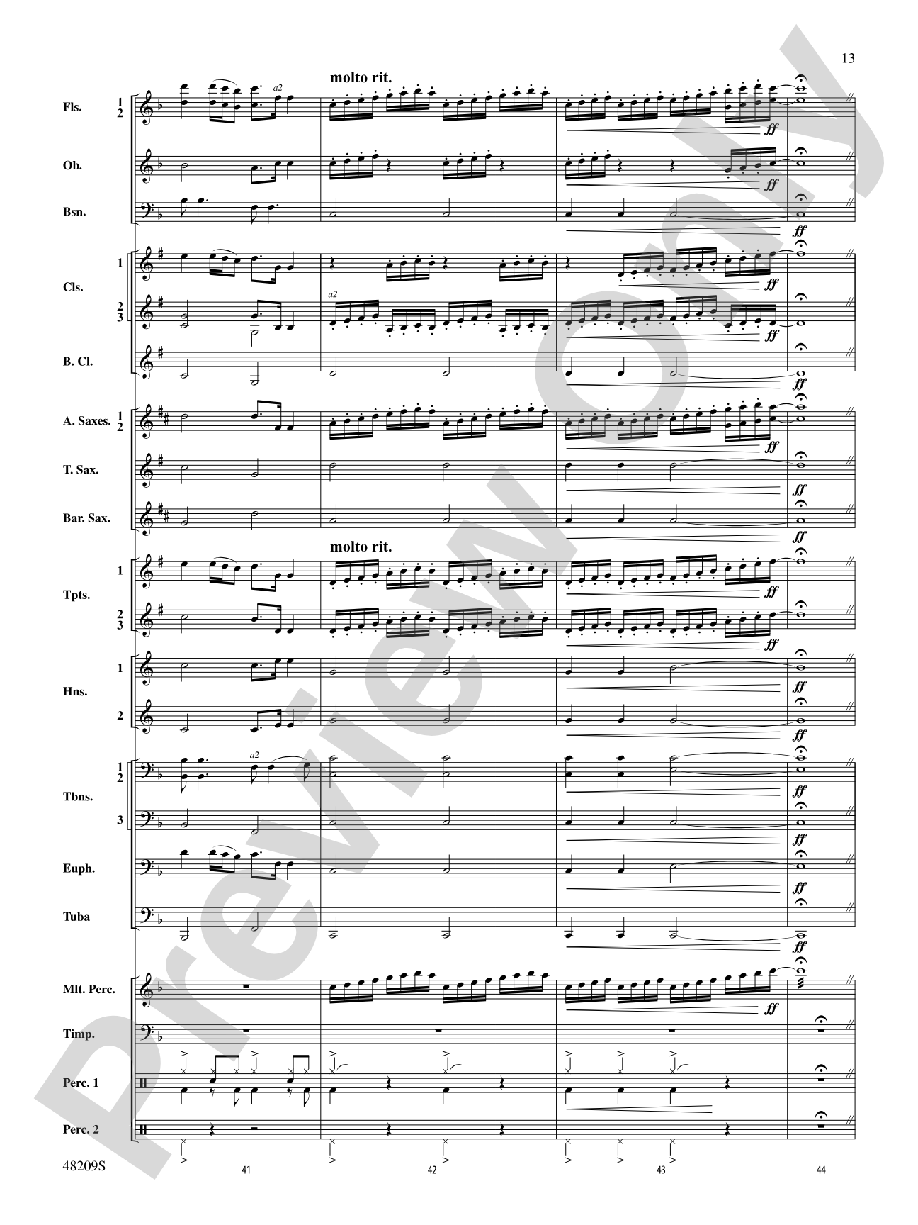 Midnight Christmas Eve: Concert Band Conductor Score & Parts