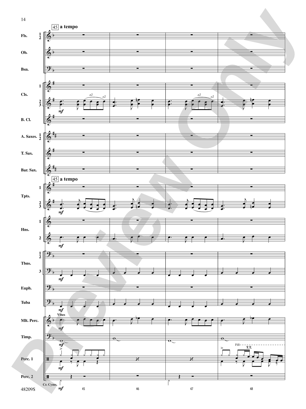 Midnight Christmas Eve: Concert Band Conductor Score & Parts