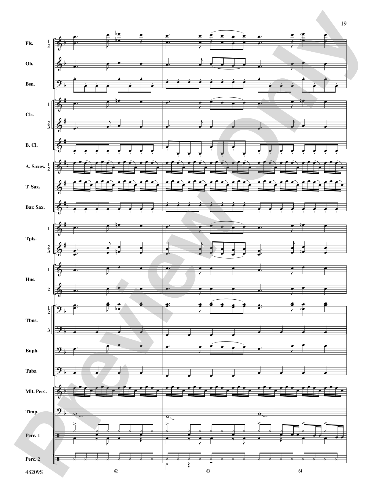 Midnight Christmas Eve: Concert Band Conductor Score & Parts