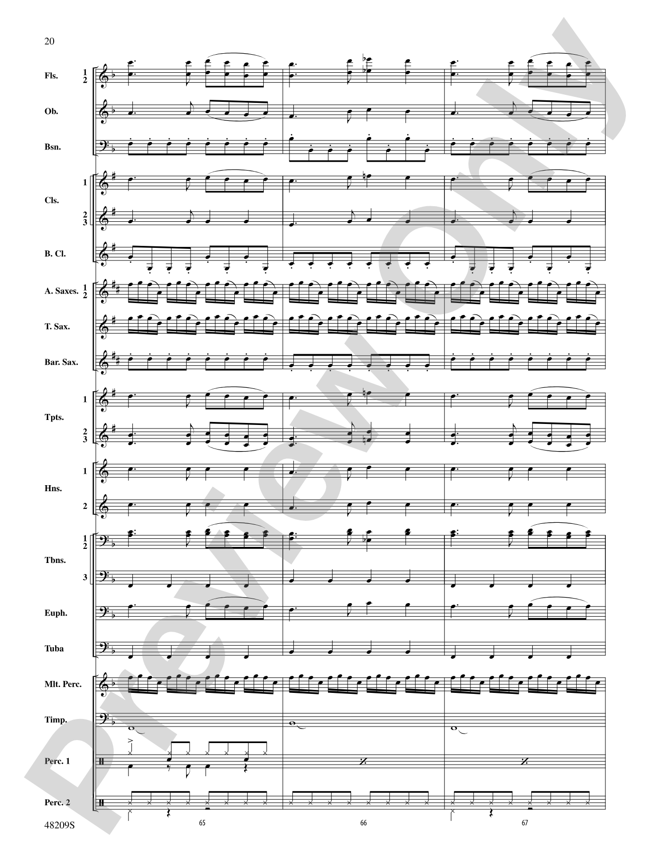 Midnight Christmas Eve: Concert Band Conductor Score & Parts
