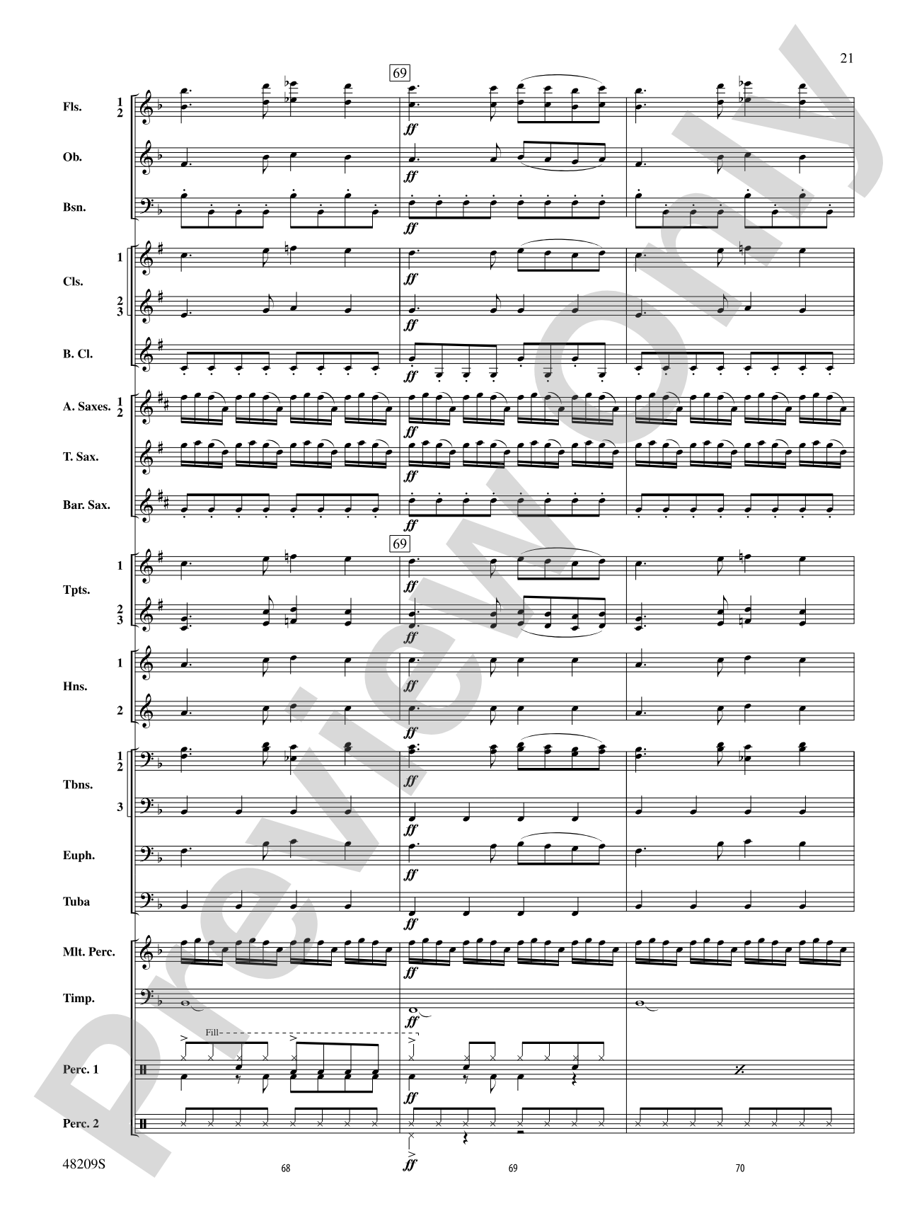 Midnight Christmas Eve: Concert Band Conductor Score & Parts