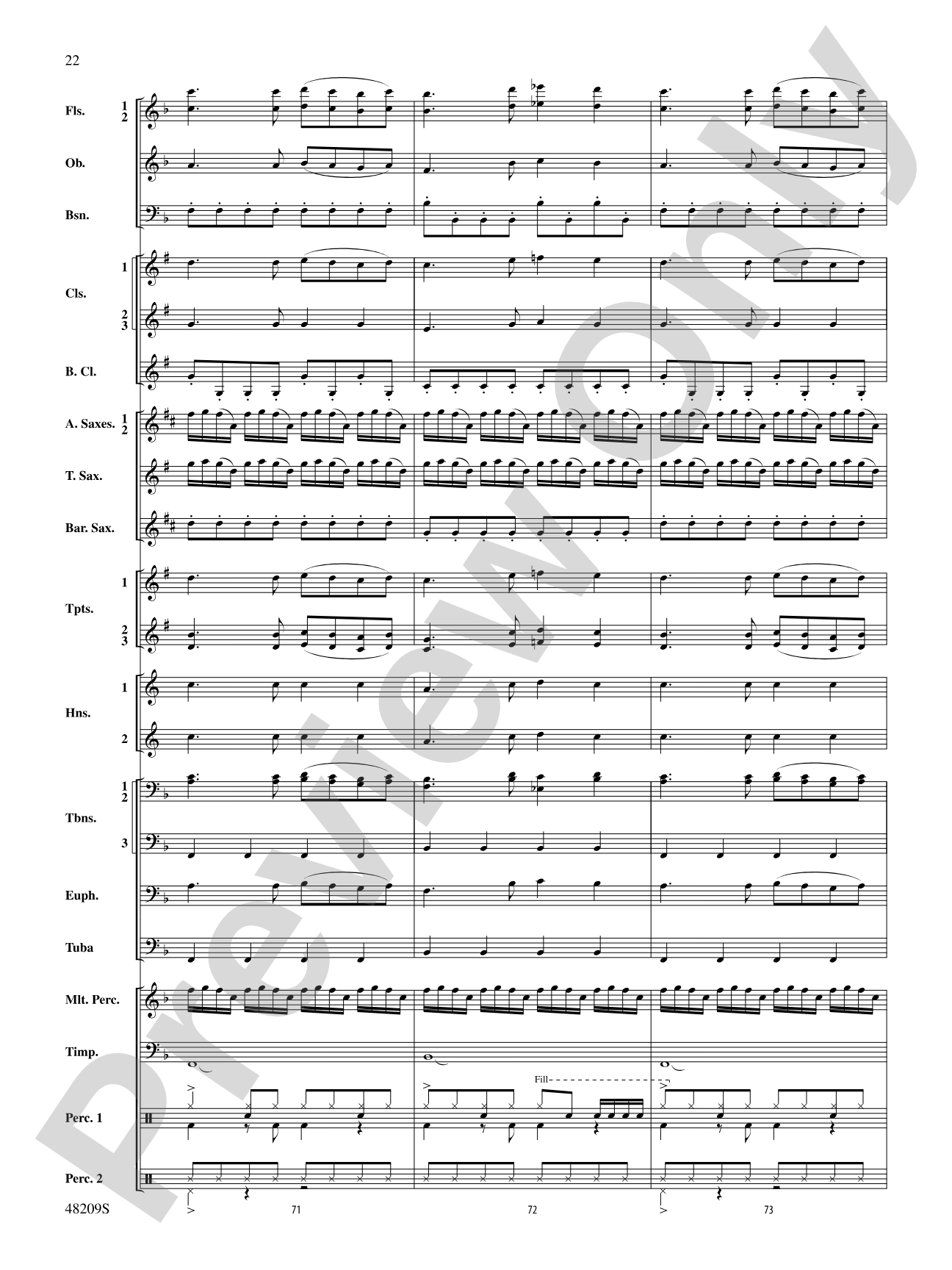 Midnight Christmas Eve: Concert Band Conductor Score & Parts