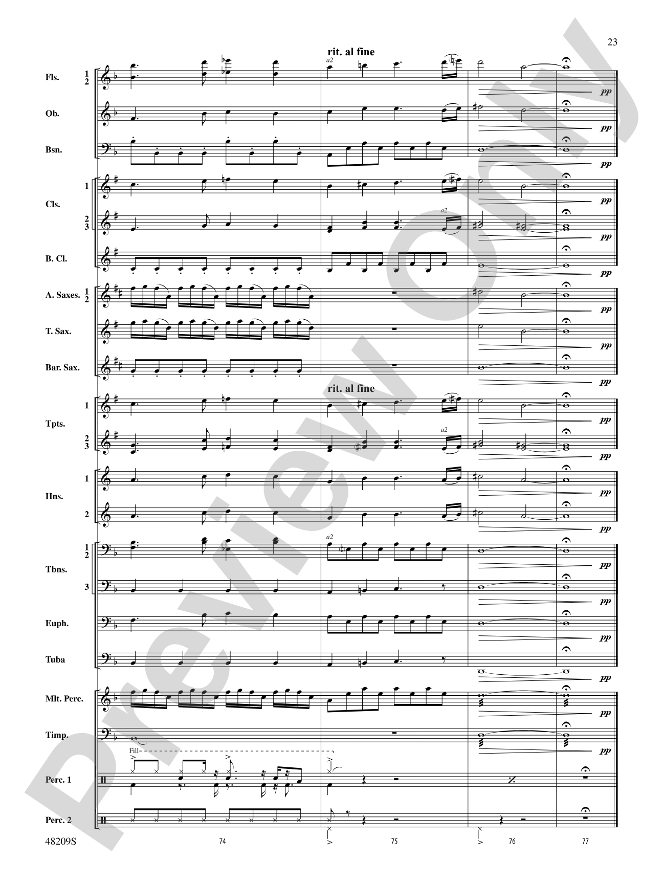 Midnight Christmas Eve: Concert Band Conductor Score & Parts