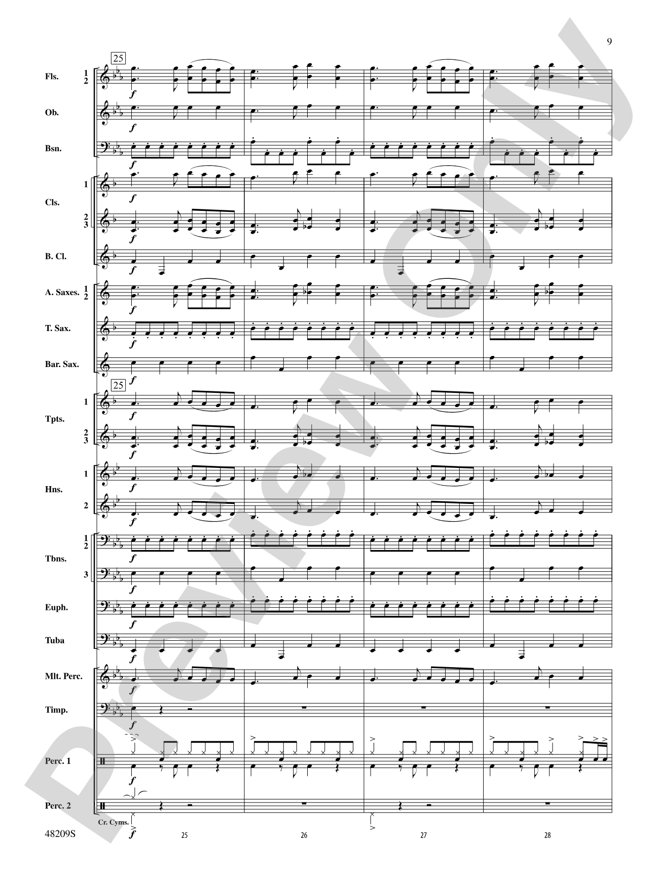 Midnight Christmas Eve: Concert Band Conductor Score & Parts