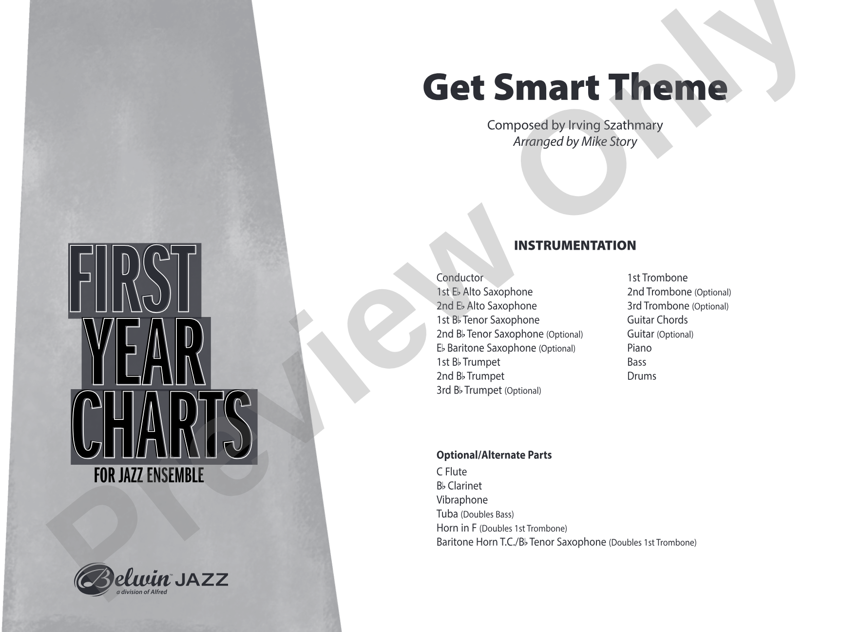 Get Smart Theme: Jazz Ensemble Conductor Score & Parts
