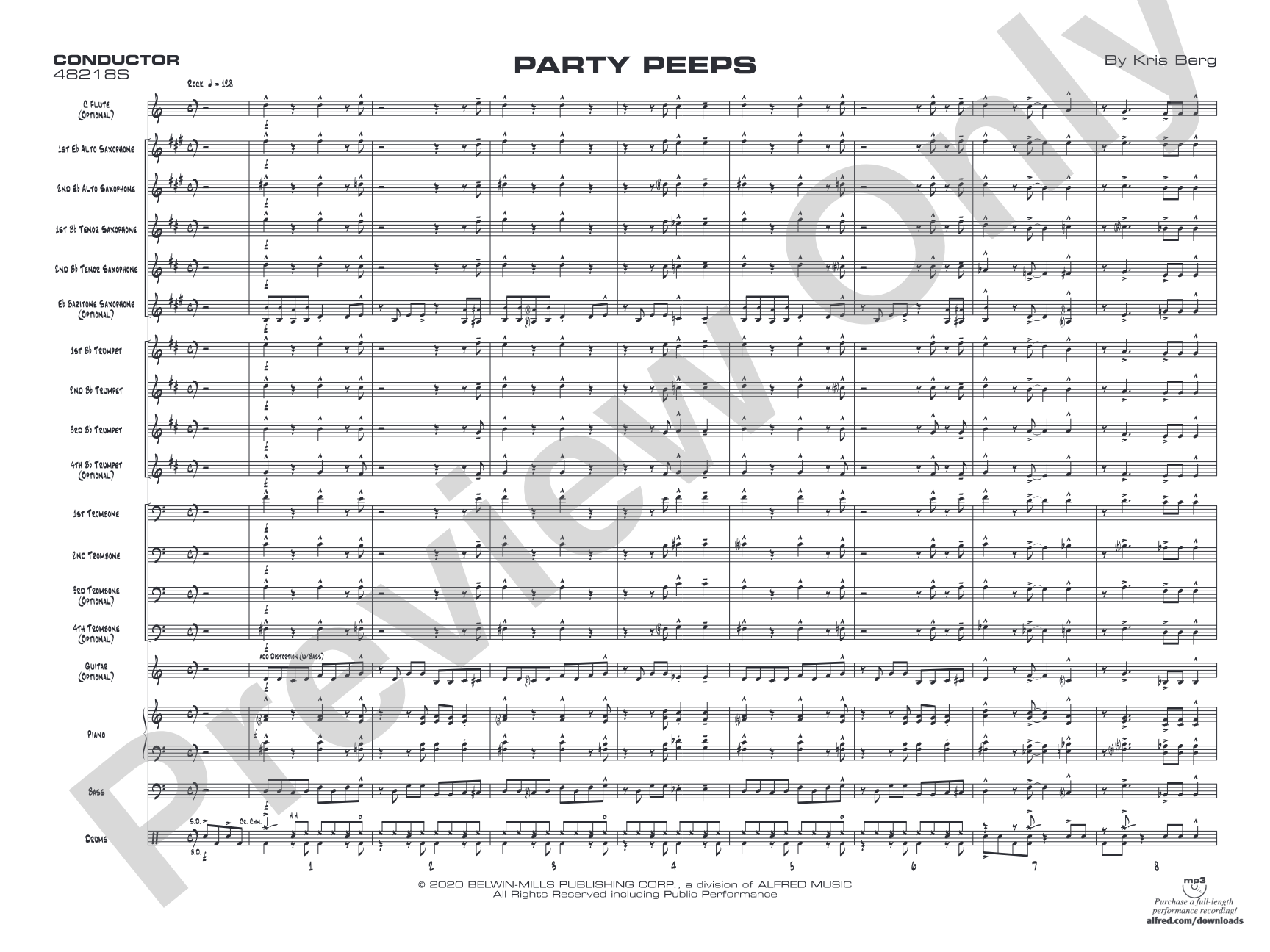 Party Peeps: Jazz Ensemble Conductor Score & Parts
