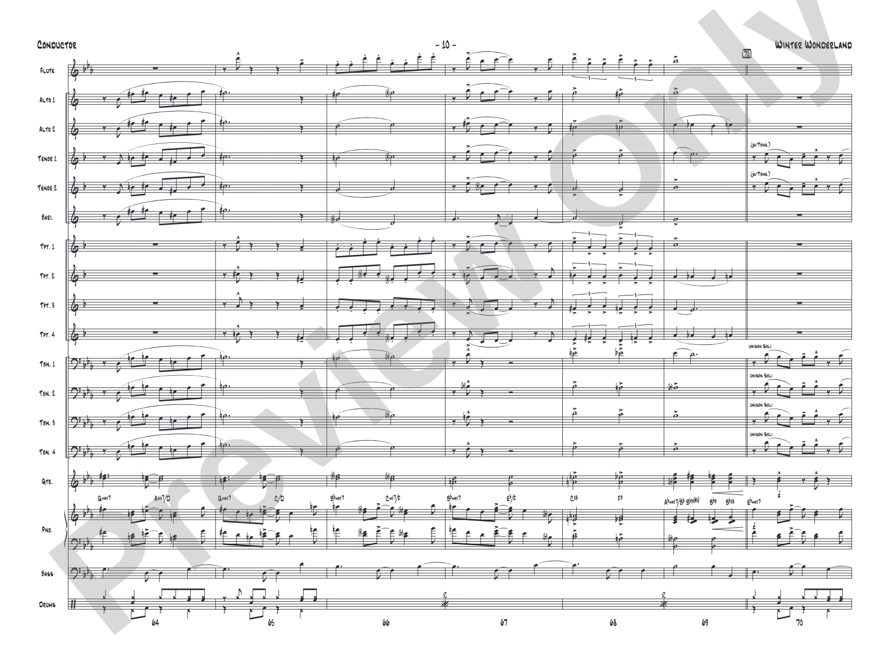 Winter Wonderland: Jazz Ensemble Conductor Score & Parts