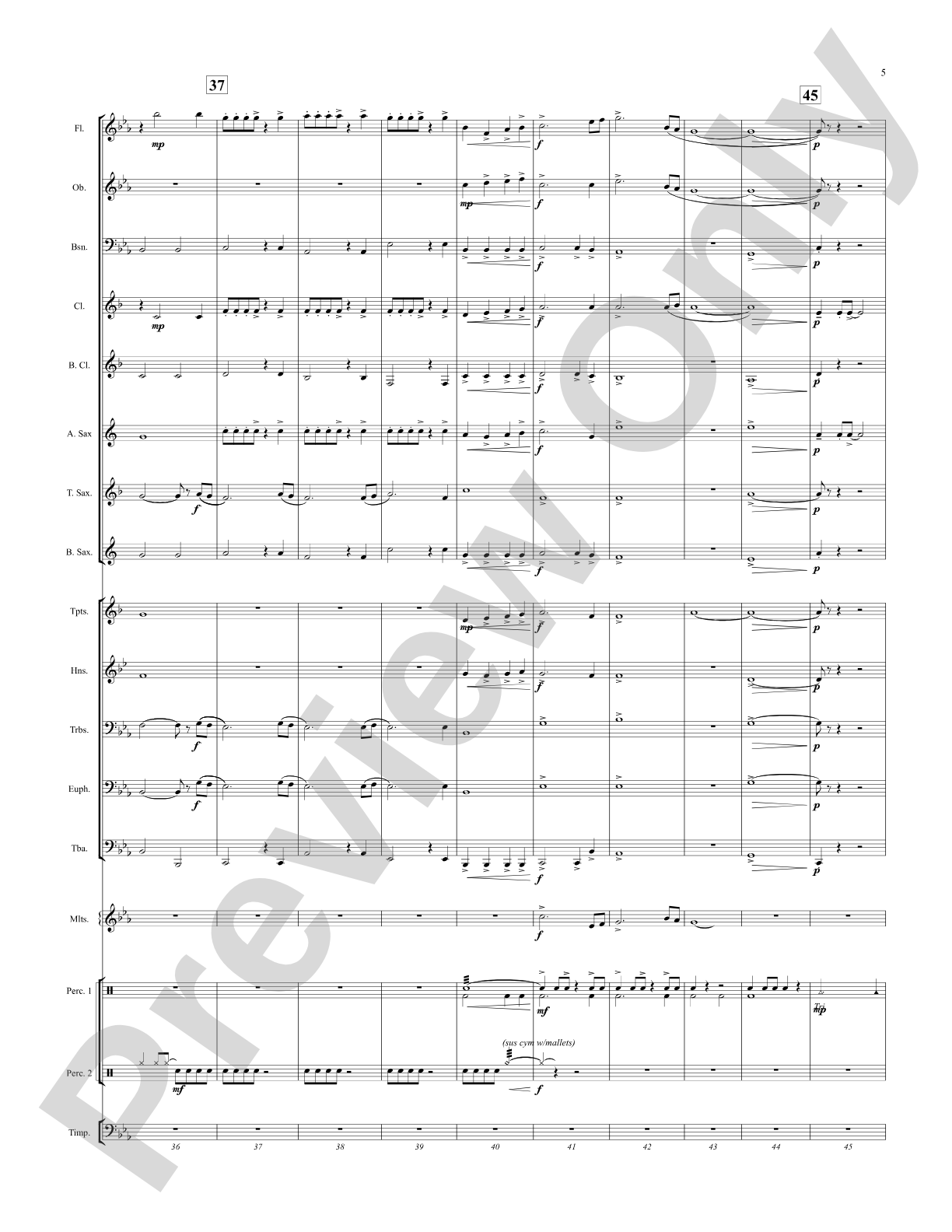 By the River's Edge: Concert Band Conductor Score & Parts