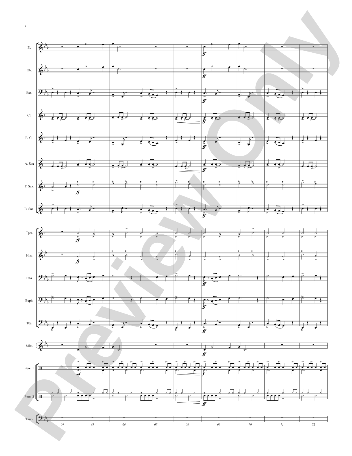 By the River's Edge: Concert Band Conductor Score & Parts