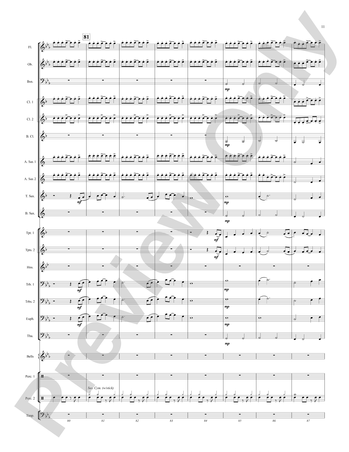 By the River's Edge: Concert Band Conductor Score & Parts