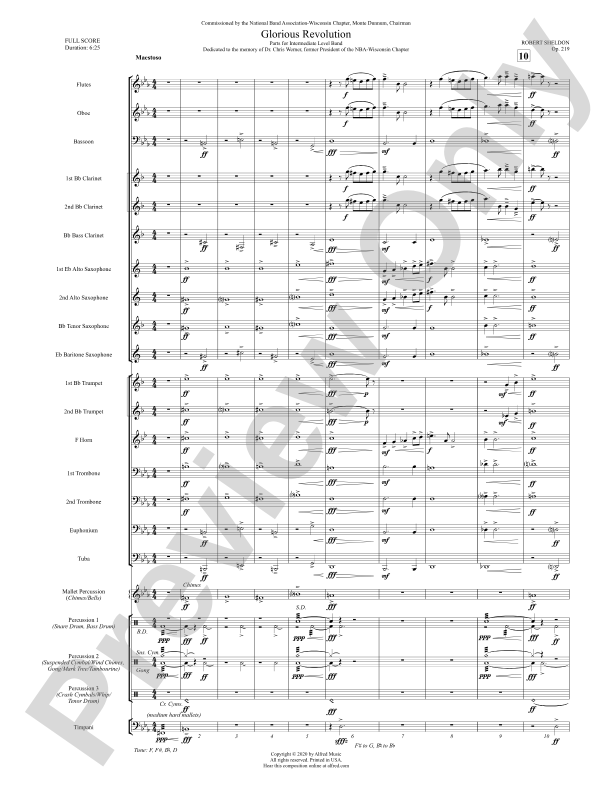 Glorious Revolution: Concert Band Conductor Score & Parts