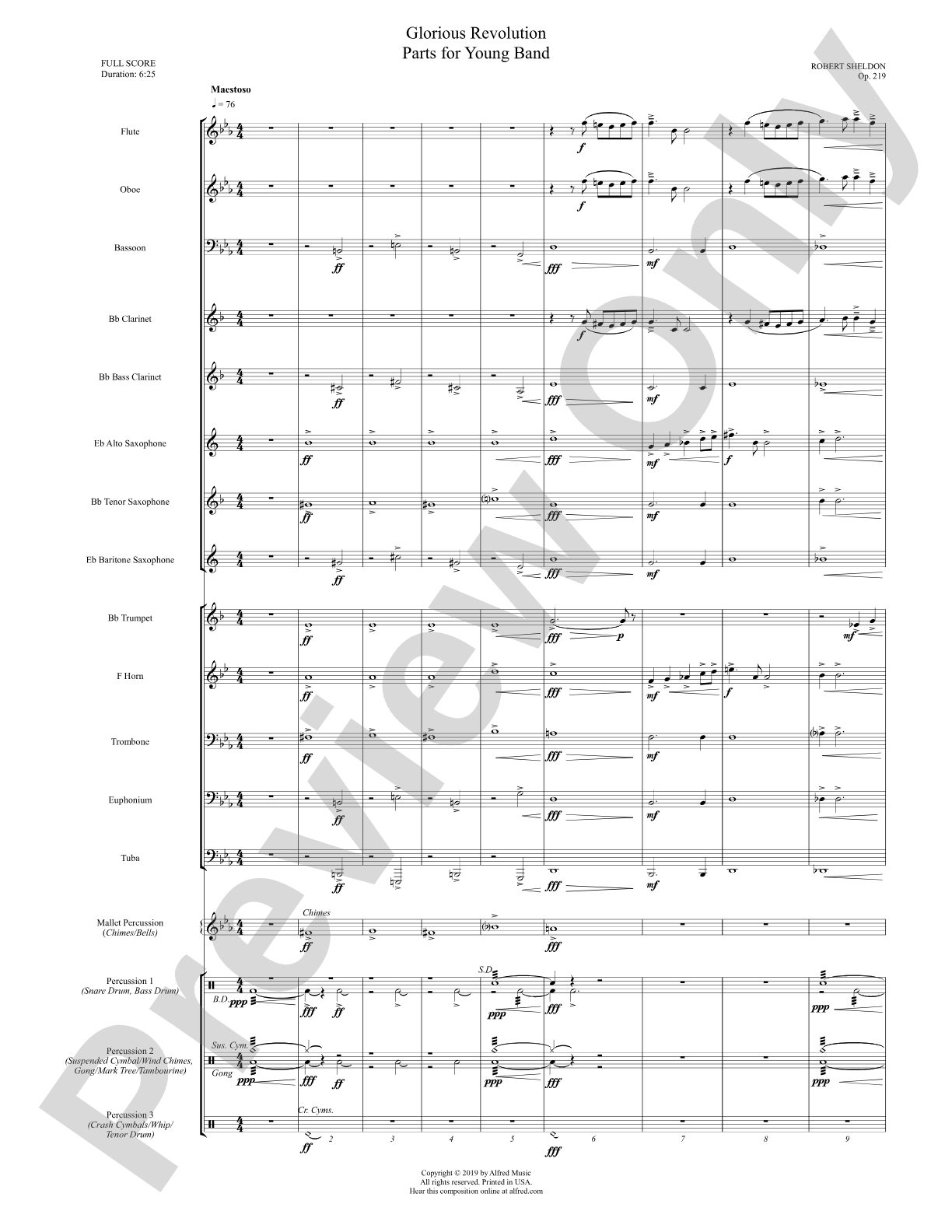 Glorious Revolution: Concert Band Conductor Score & Parts