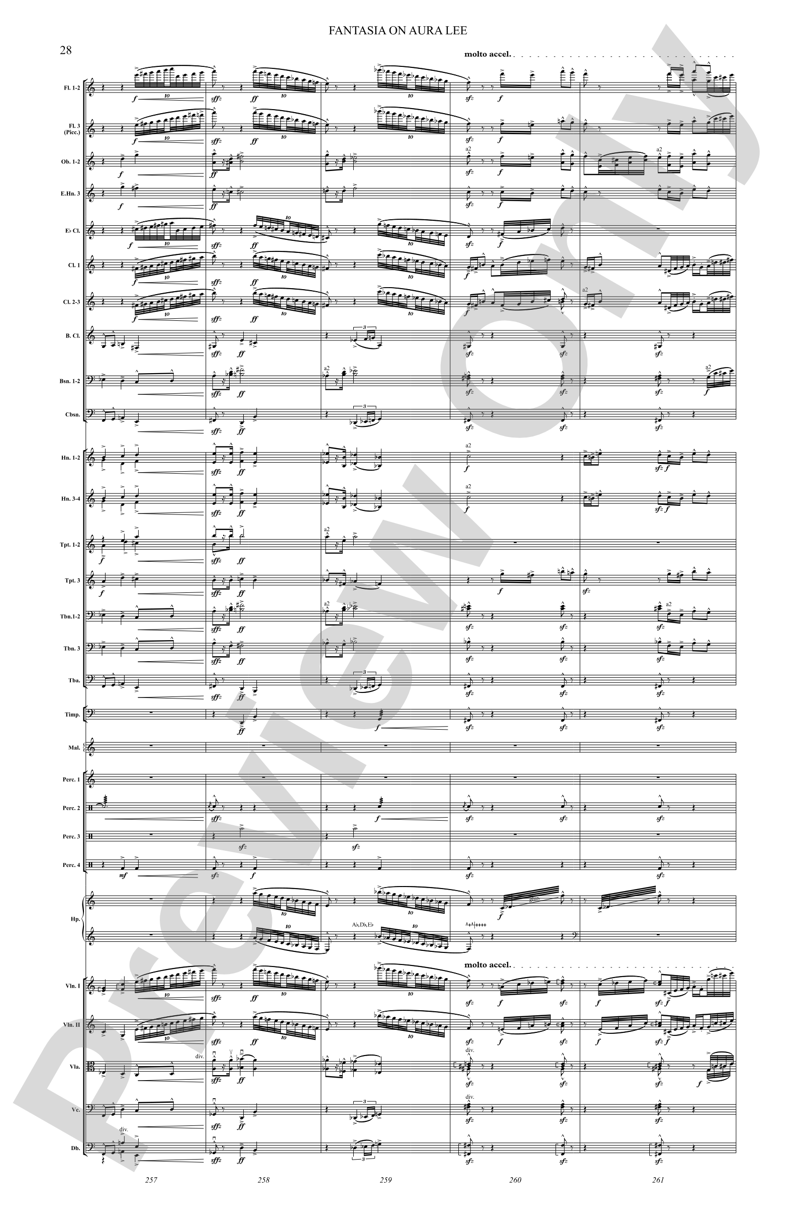 Fantasia on Aura Lee: Full Orchestra Conductor Score & Parts